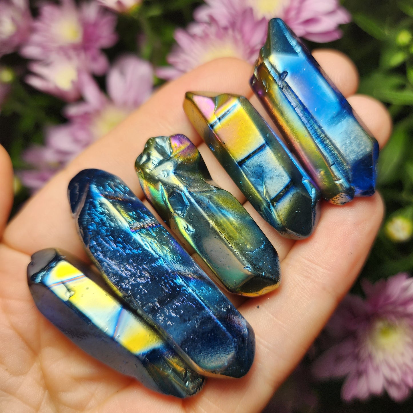 Rainbow Aura Quartz Crystal