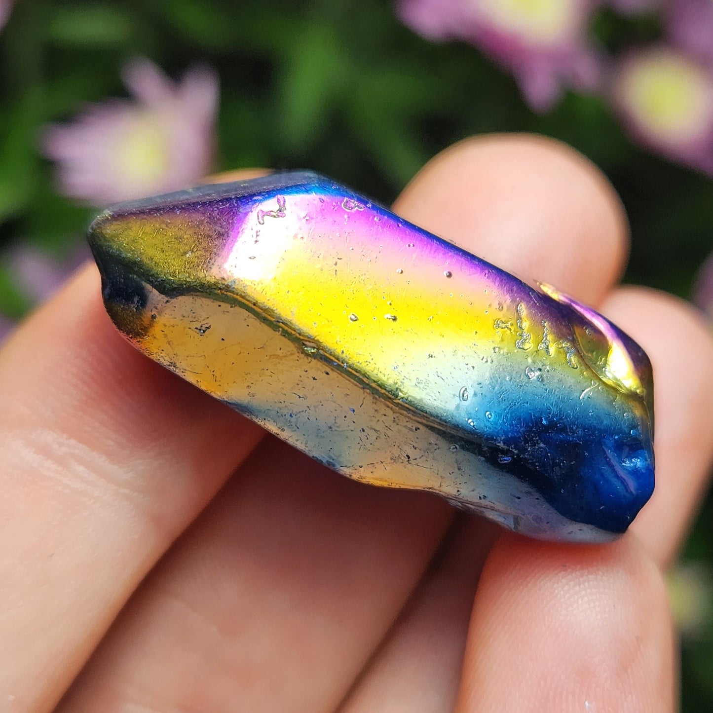 Rainbow Aura Quartz Crystal