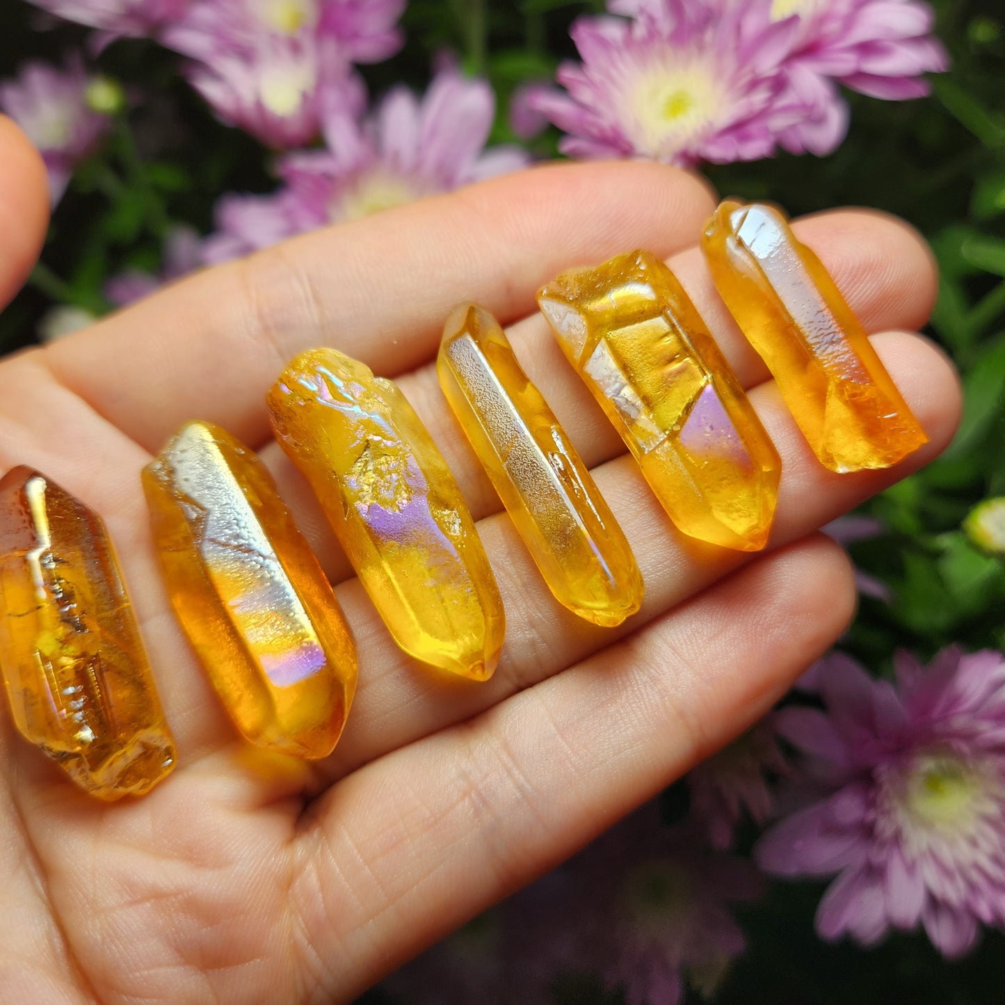 Sunset Aura Quartz Crystal