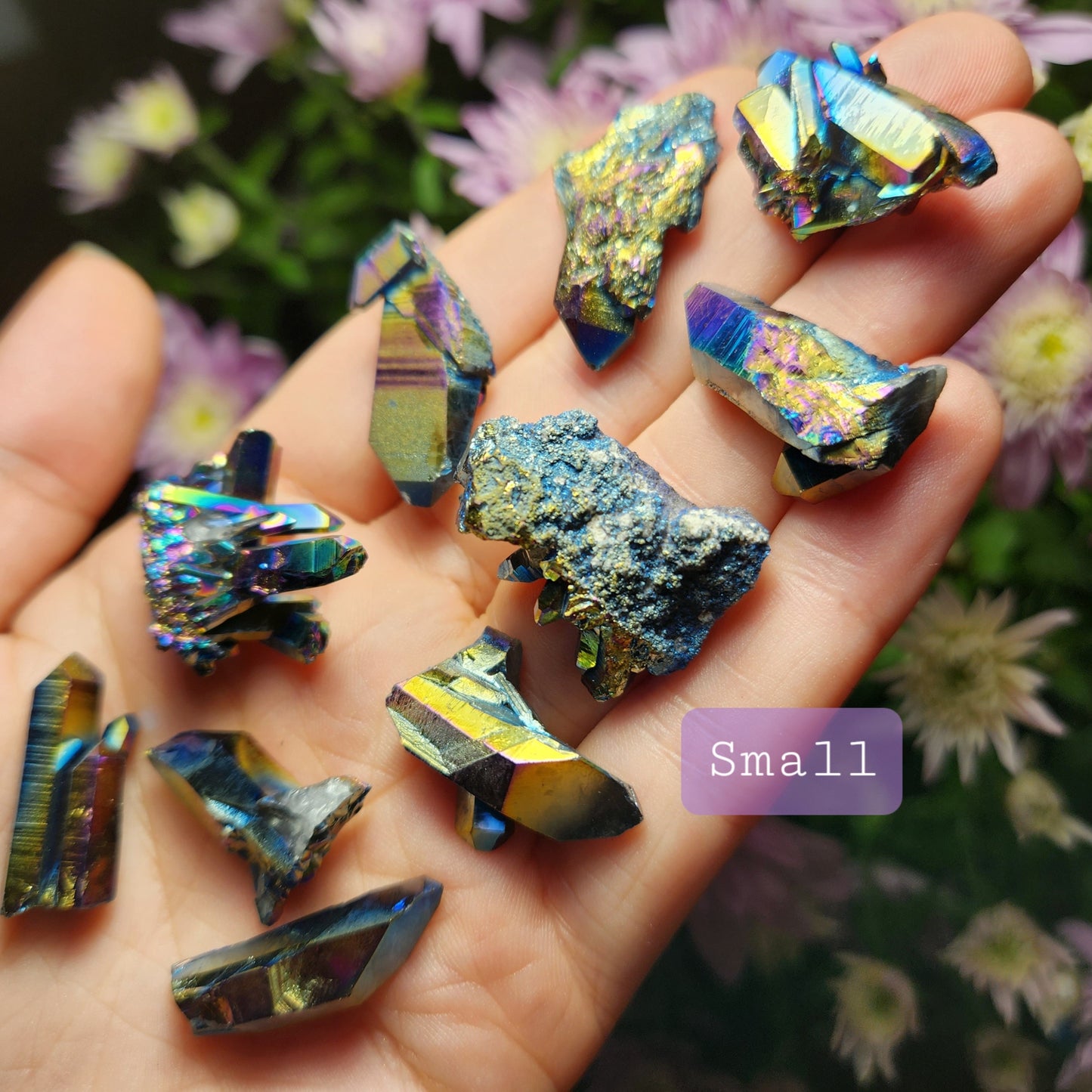 Rainbow Aura Quartz Crystal