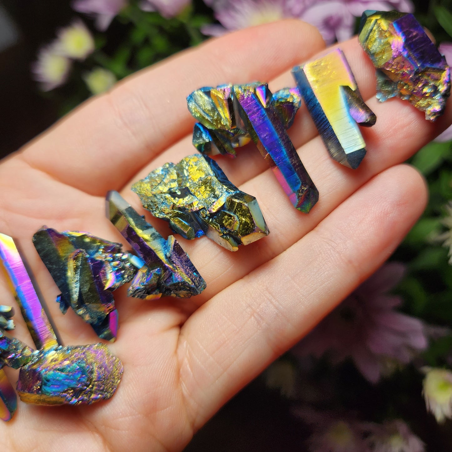 Rainbow Aura Quartz Crystal