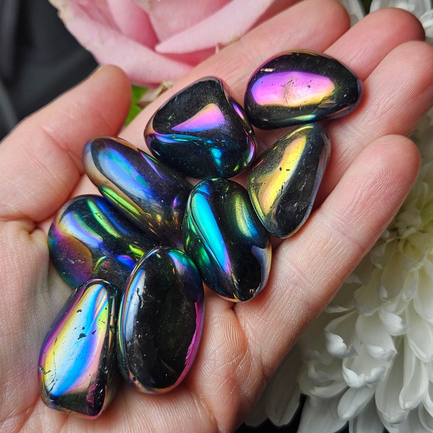 Rainbow Aura Quartz Crystal