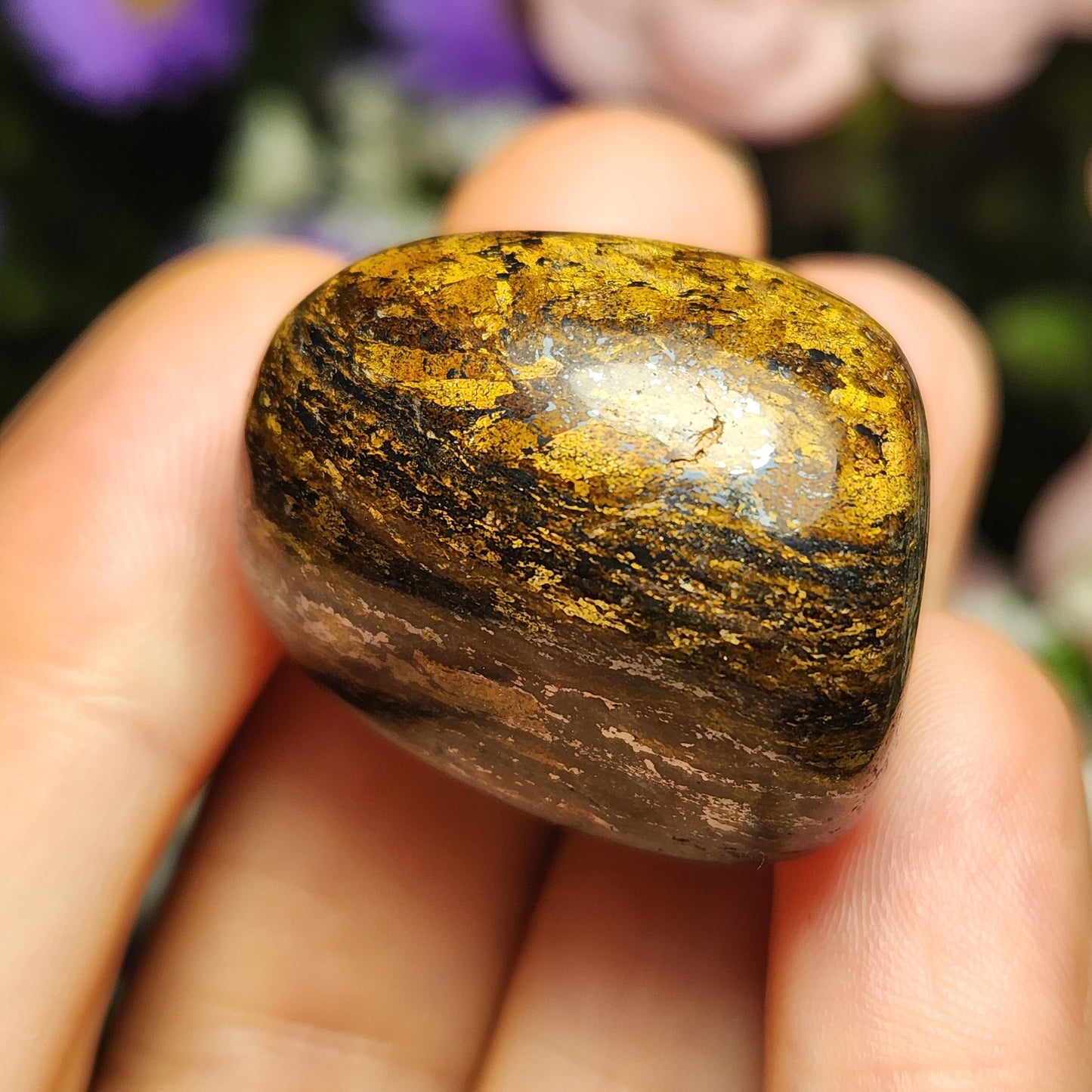 Bronzite Crystal (1"+), Polished Bronzite Tumble