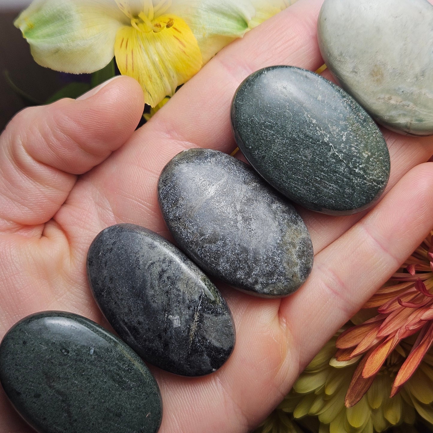 Dianite "Blue Jade" Palm Stone