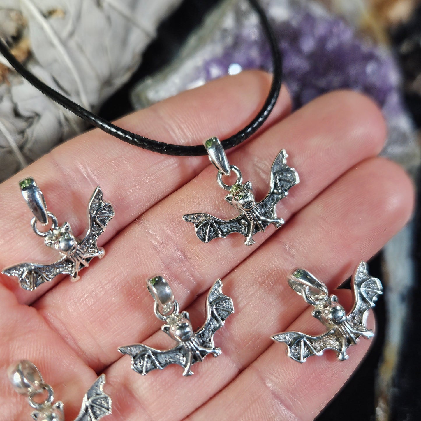Sterling Silver Bat Pendant