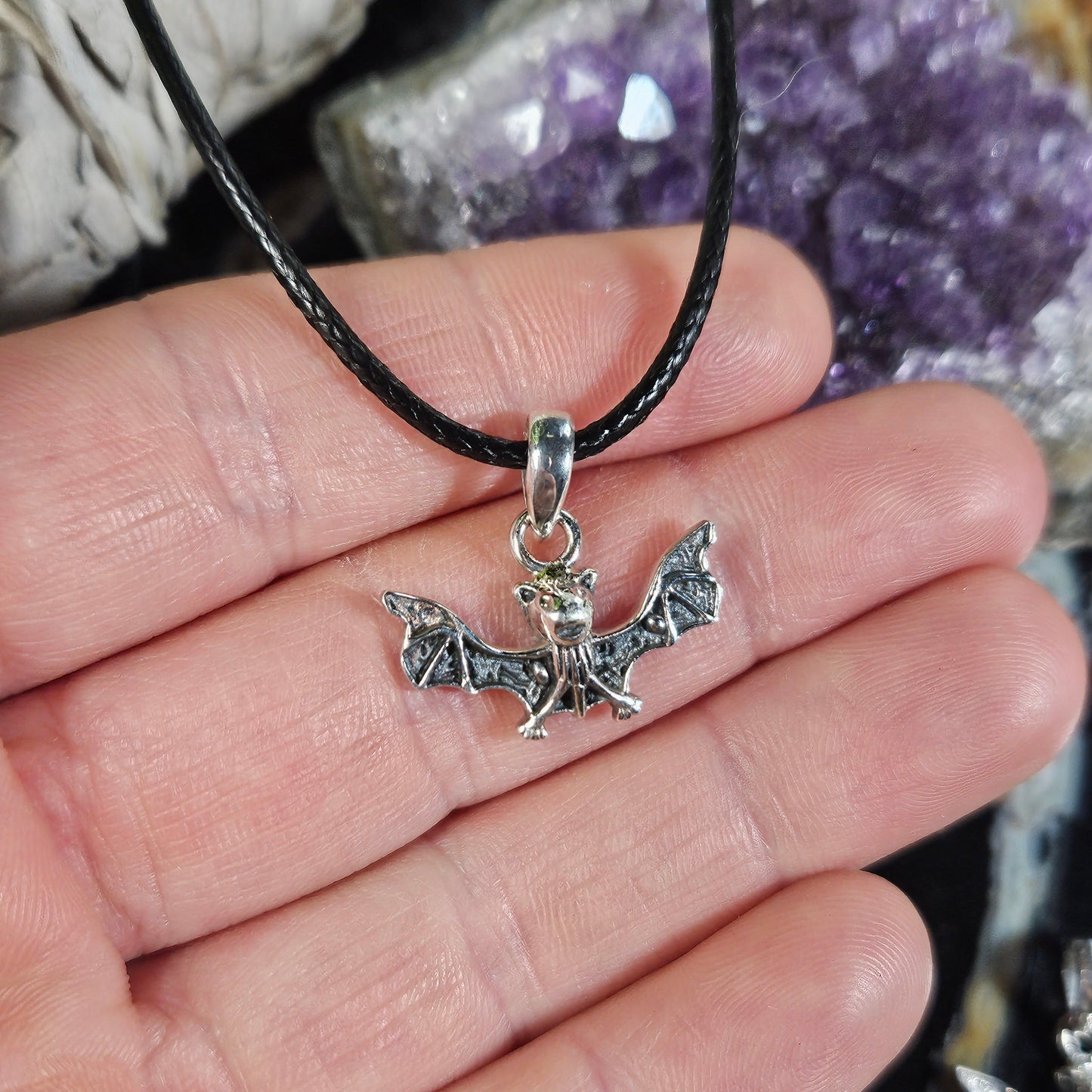 Sterling Silver Bat Pendant