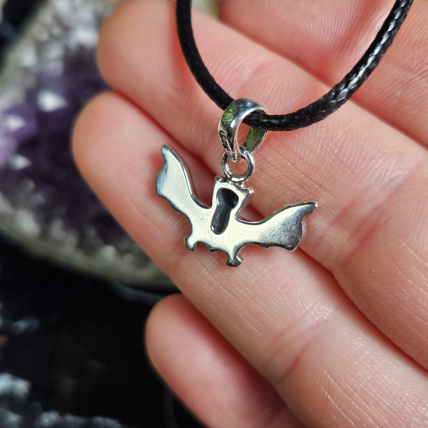 Sterling Silver Bat Pendant