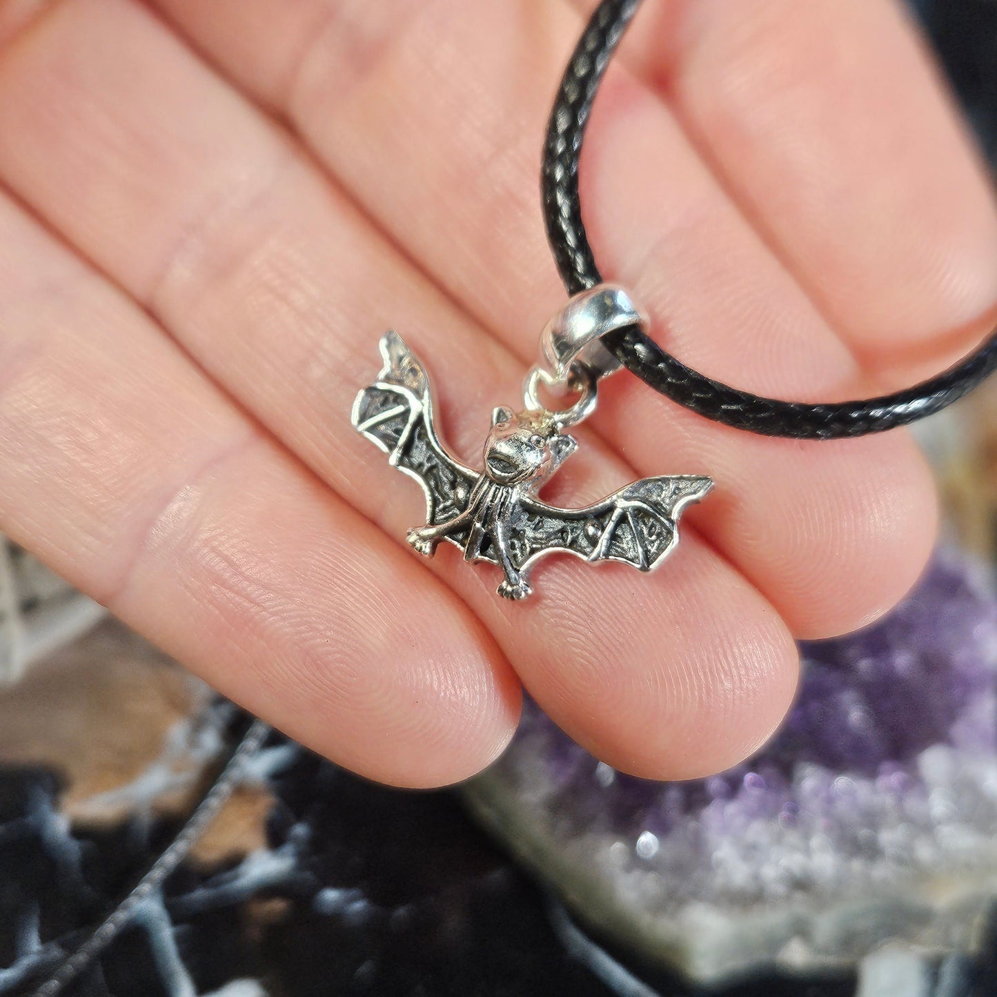 Sterling Silver Bat Pendant