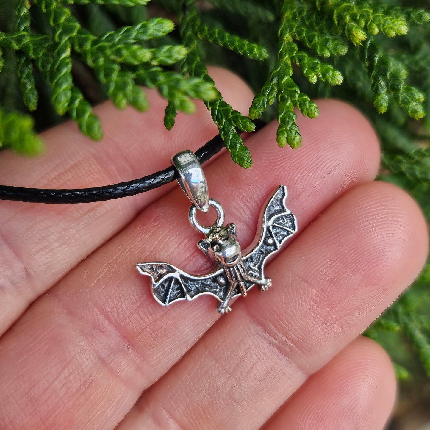Sterling Silver Bat Pendant
