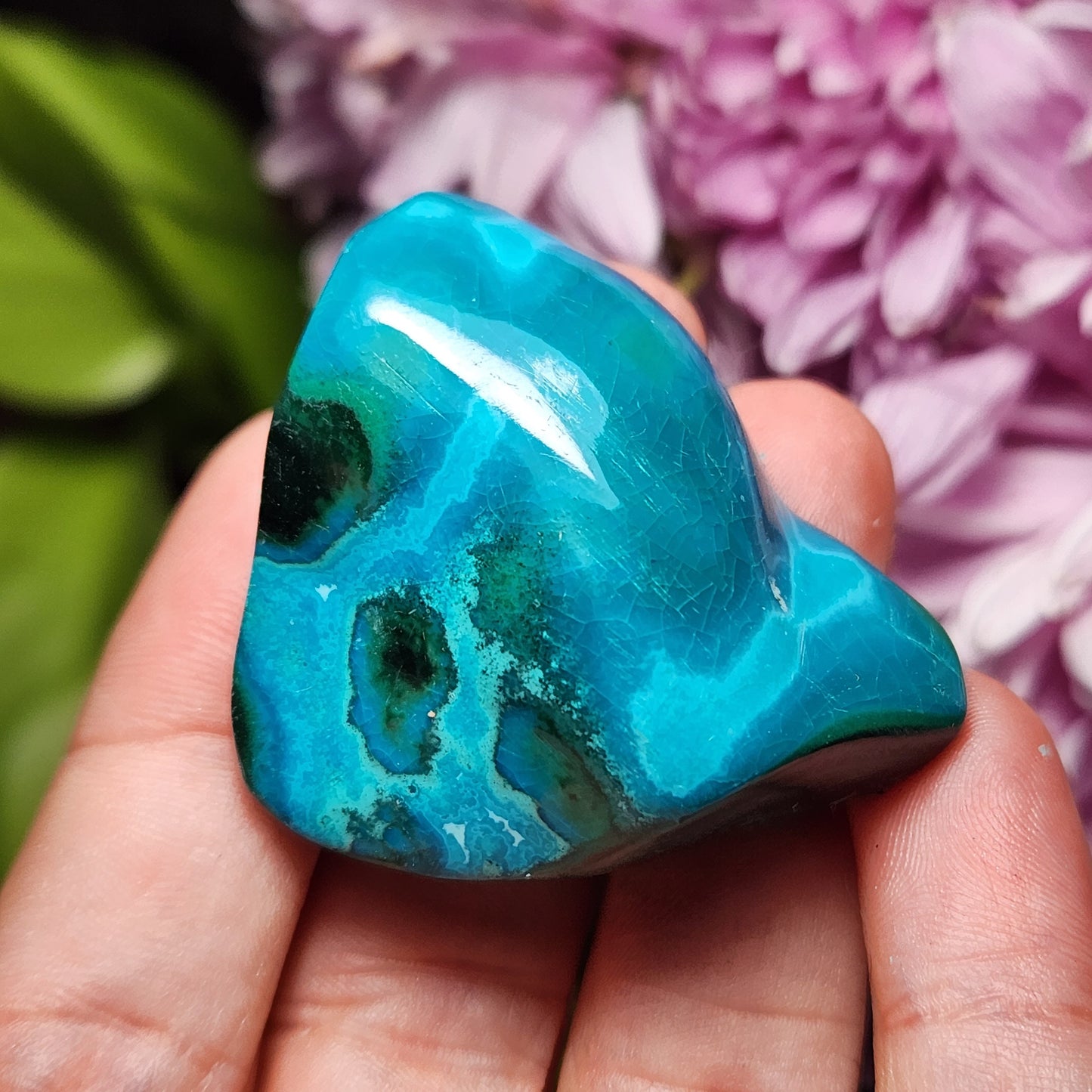 Malachite Chrysocolla Tumbled