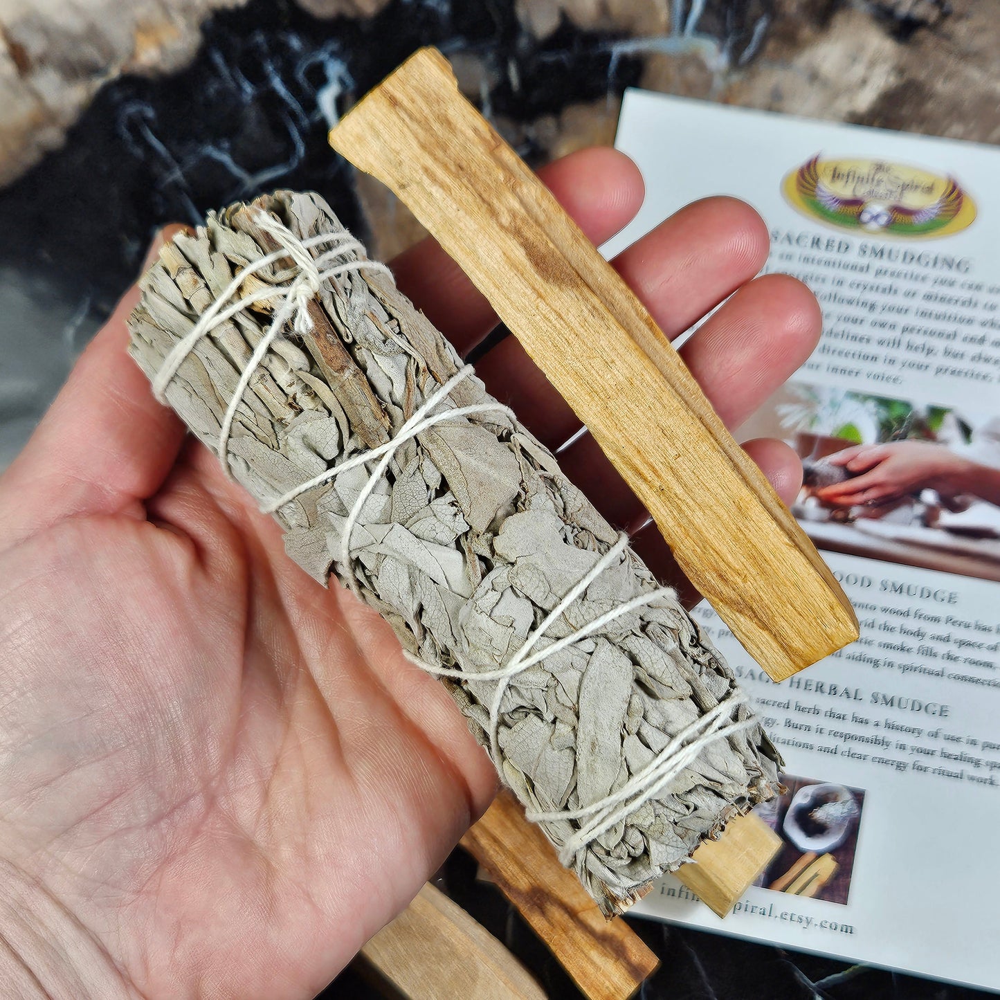 White Sage & Palo Santo SMUDGE Kit