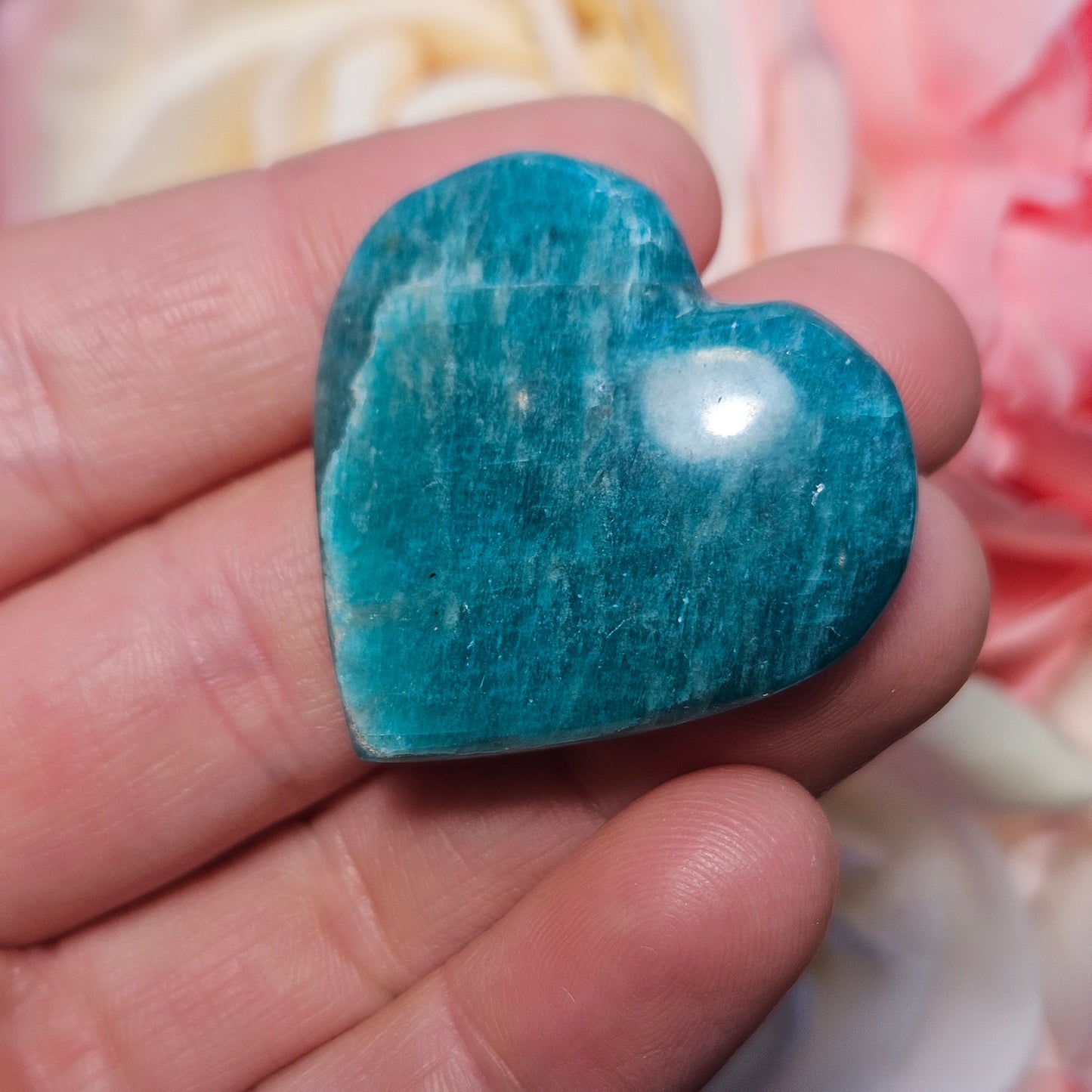 Amazonite Crystal Heart Carving