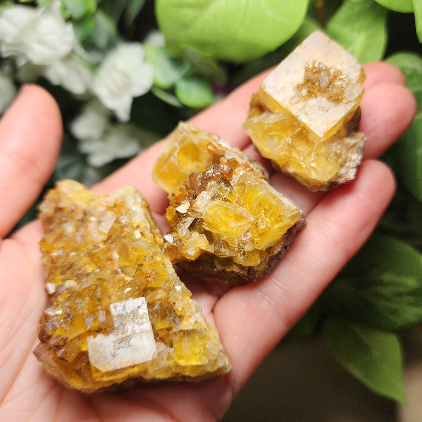 Yellow Fluorite Cluster