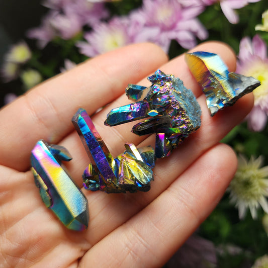 Rainbow Aura Quartz Crystal