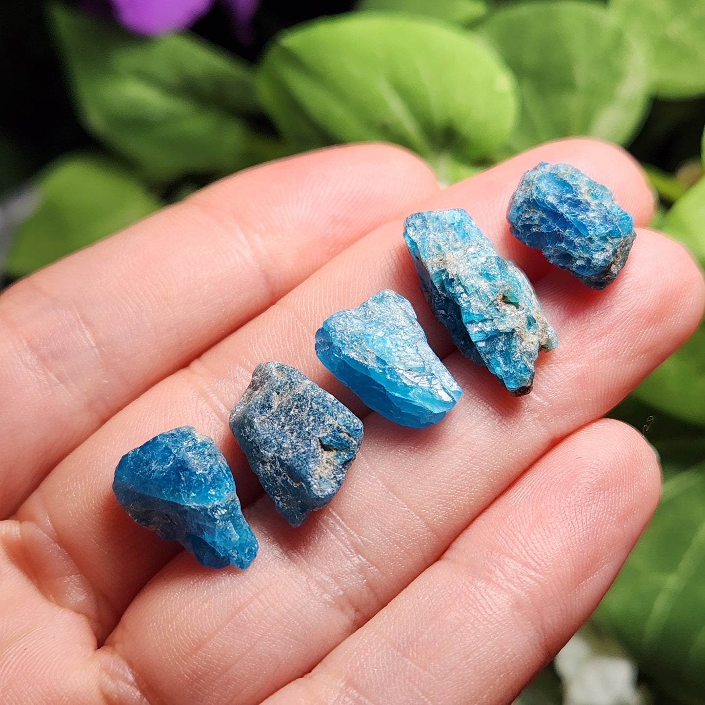 Neon Blue Apatite Crystal