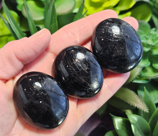 Black Tourmaline Palm Stone