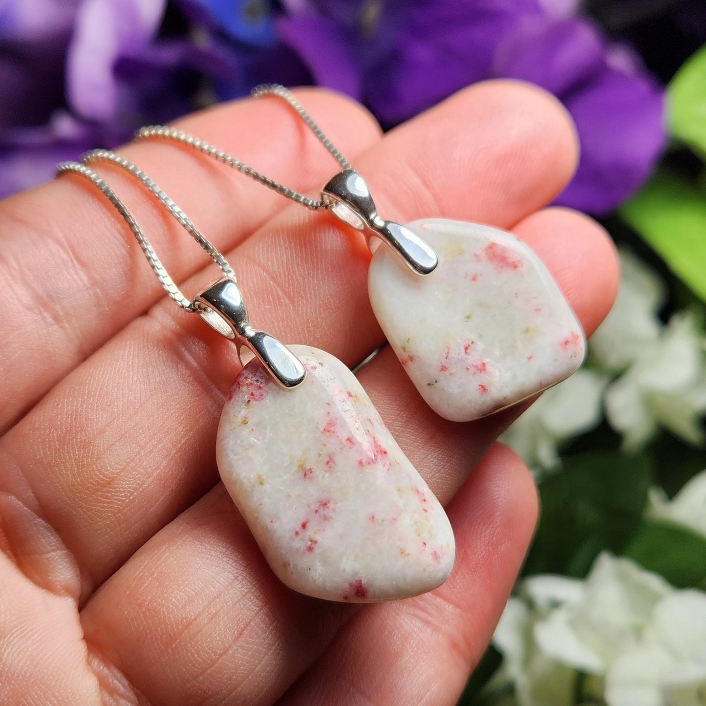 Pink Thulite in Scapolite Pendant