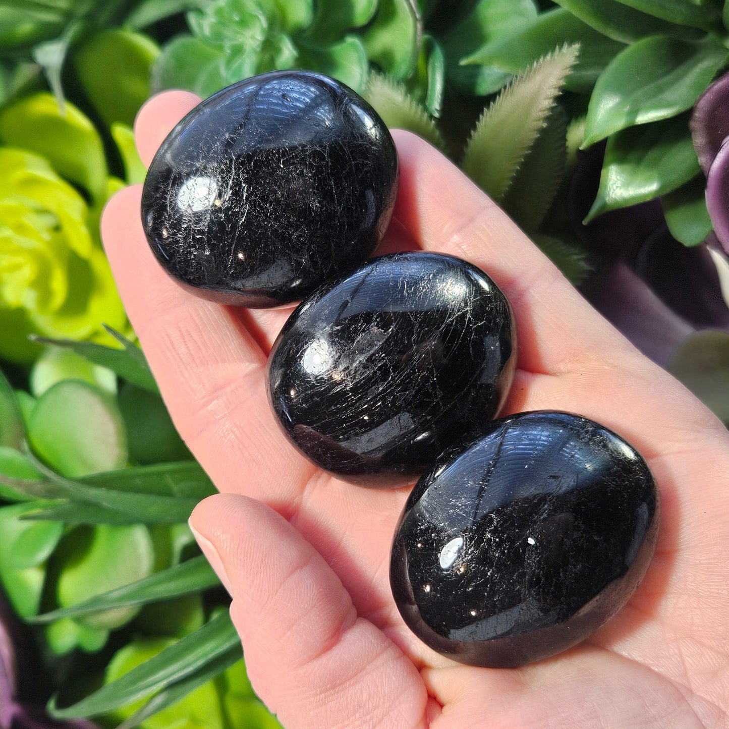 Black Tourmaline Palm Stone