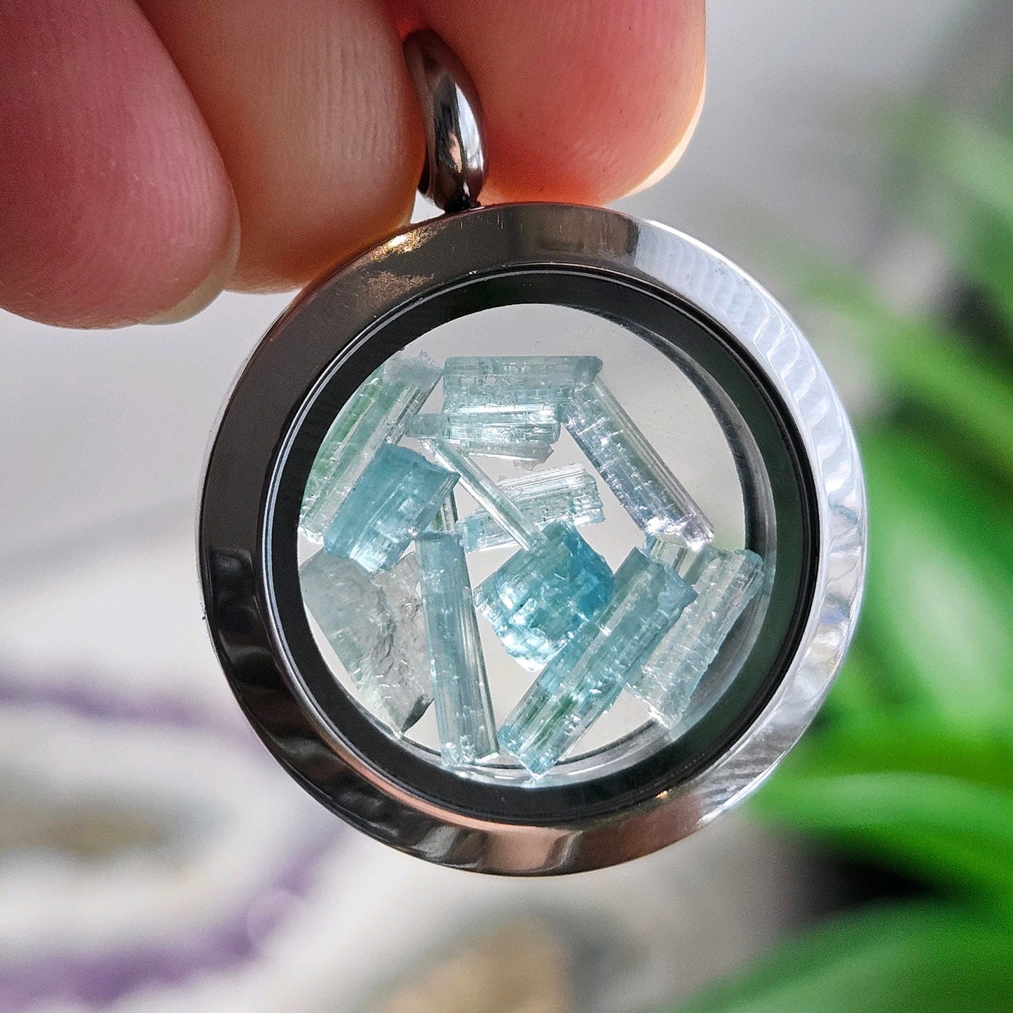 Blue Tourmaline Pendant