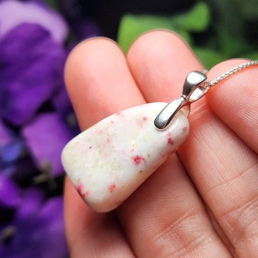 Pink Thulite in Scapolite Pendant