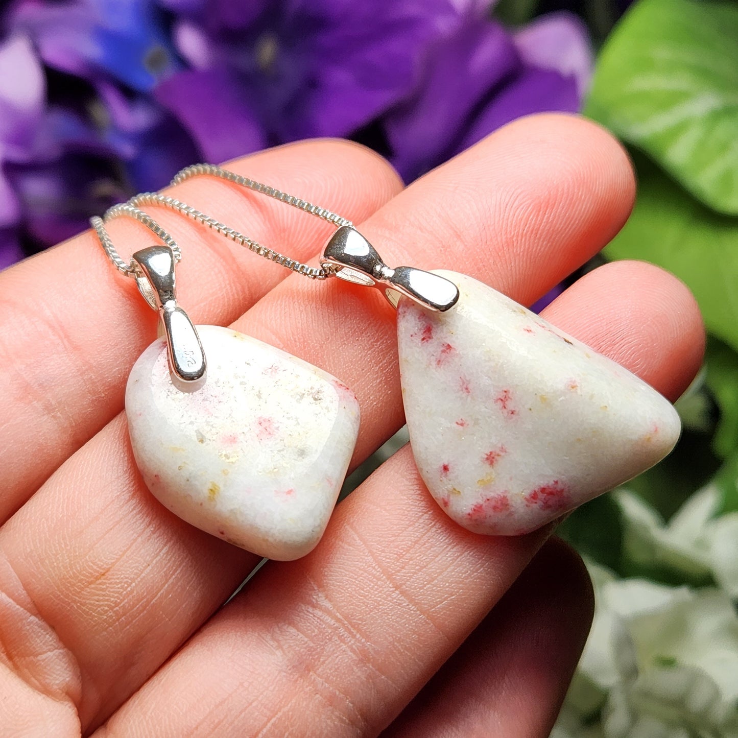 Pink Thulite in Scapolite Pendant