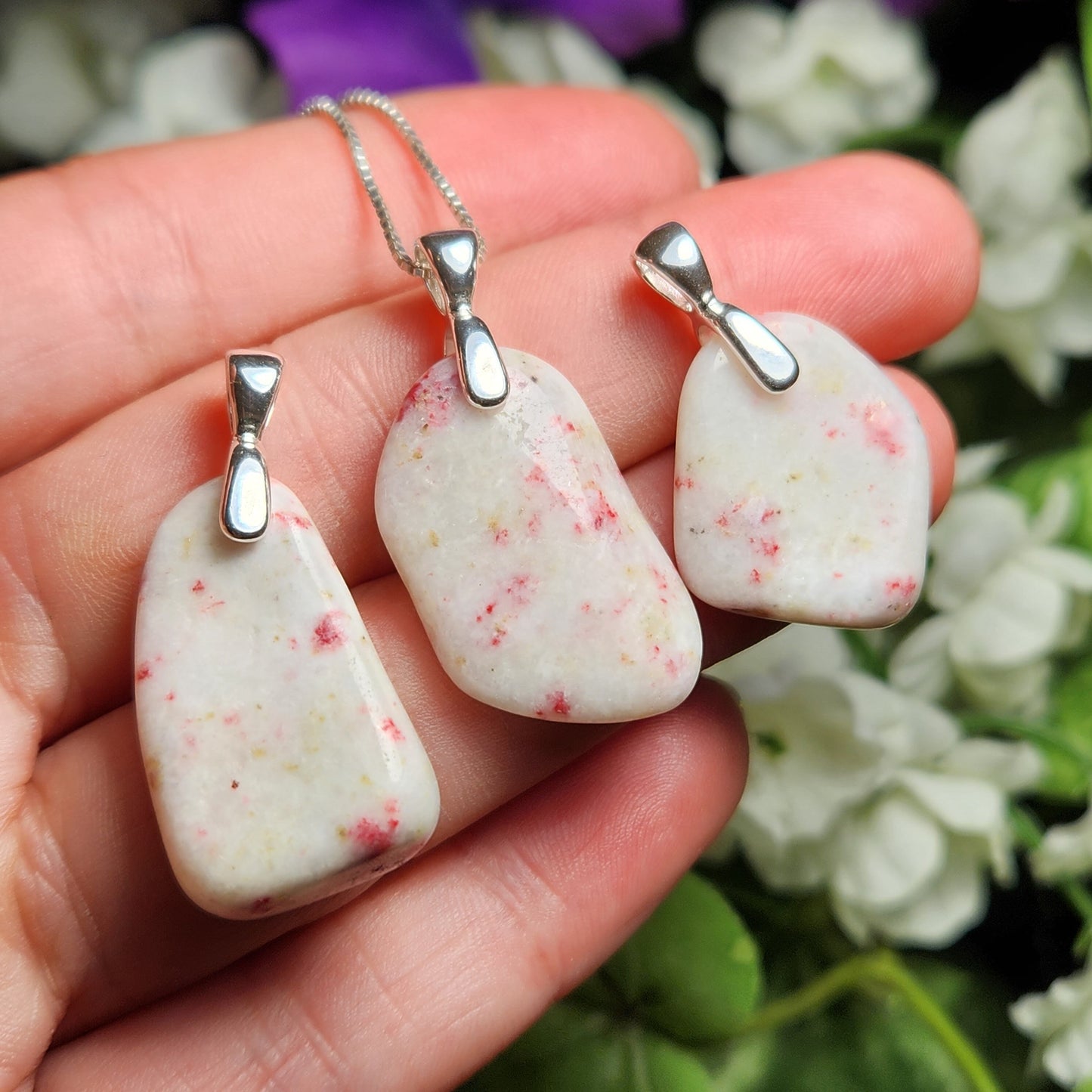 Pink Thulite in Scapolite Pendant