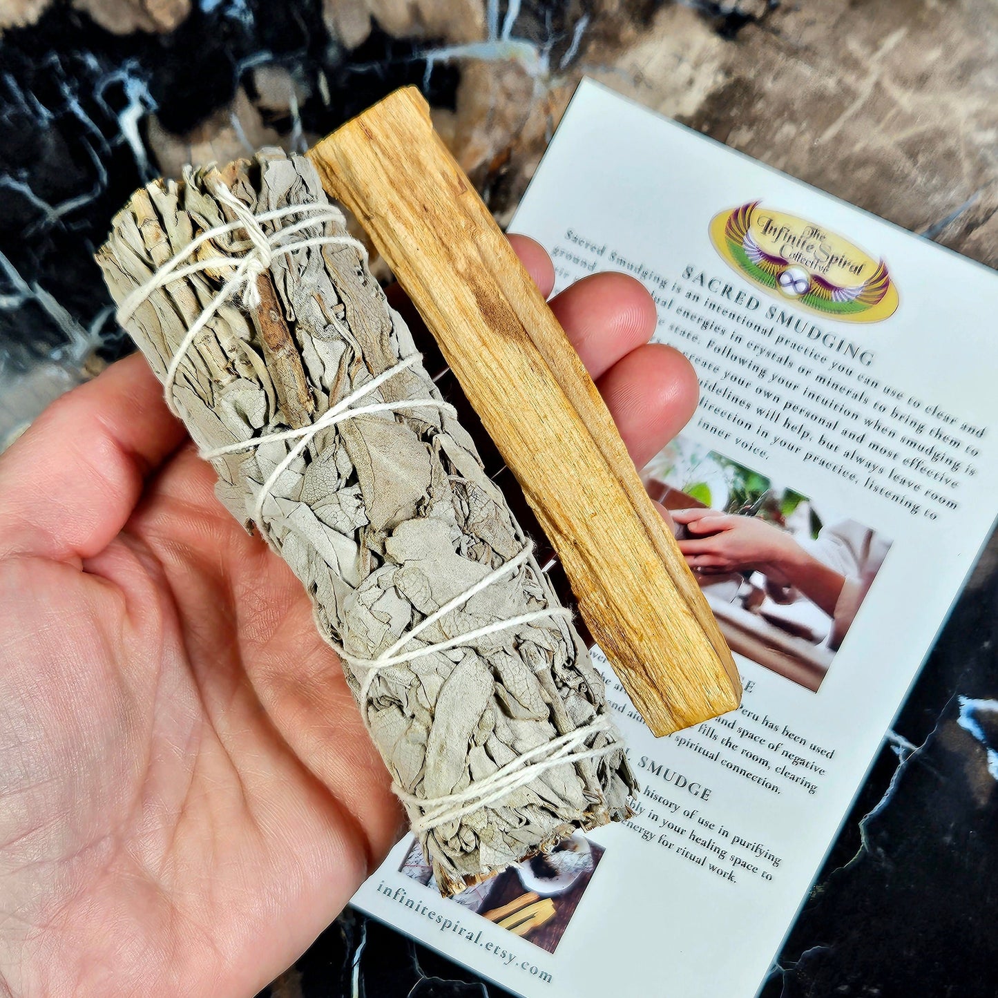 White Sage & Palo Santo SMUDGE Kit