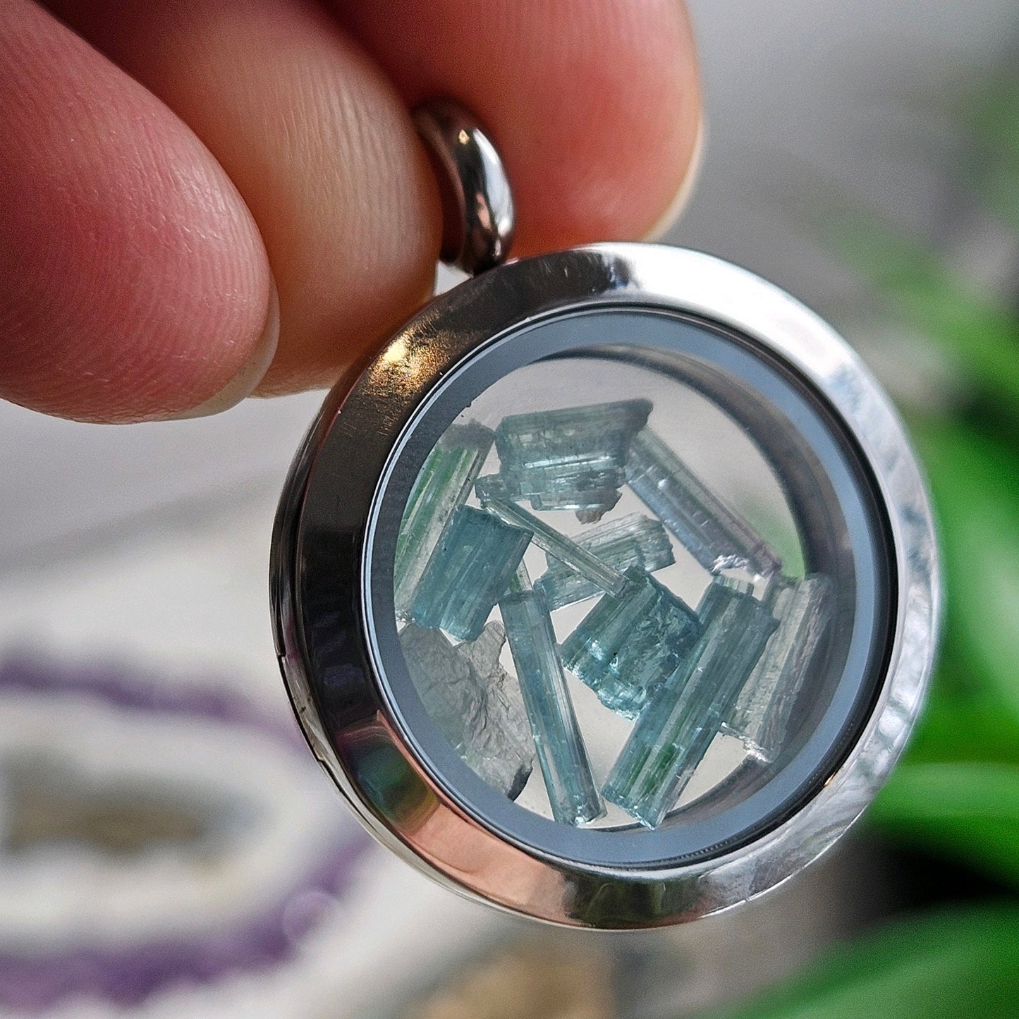 Blue Tourmaline Pendant