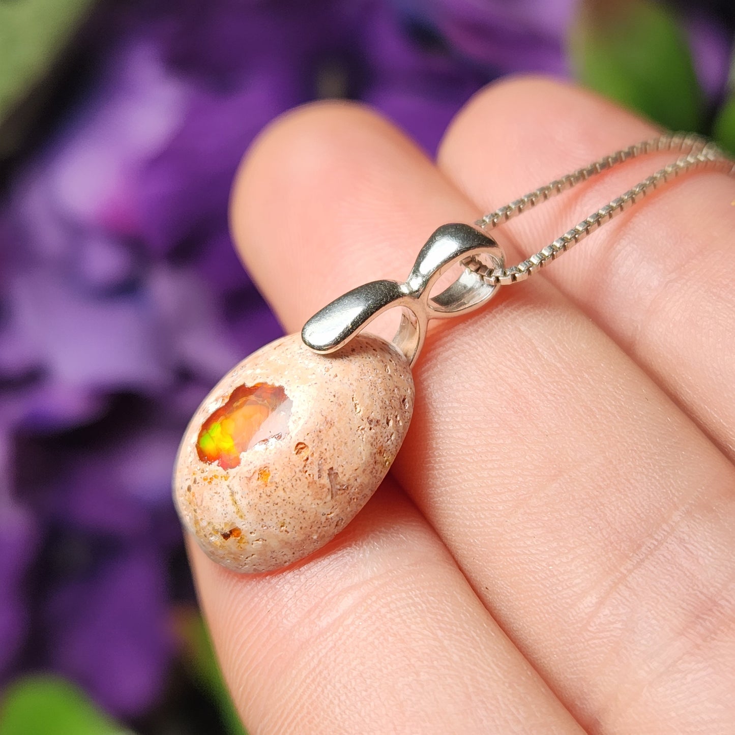 Mexican Fire Opal Pendant