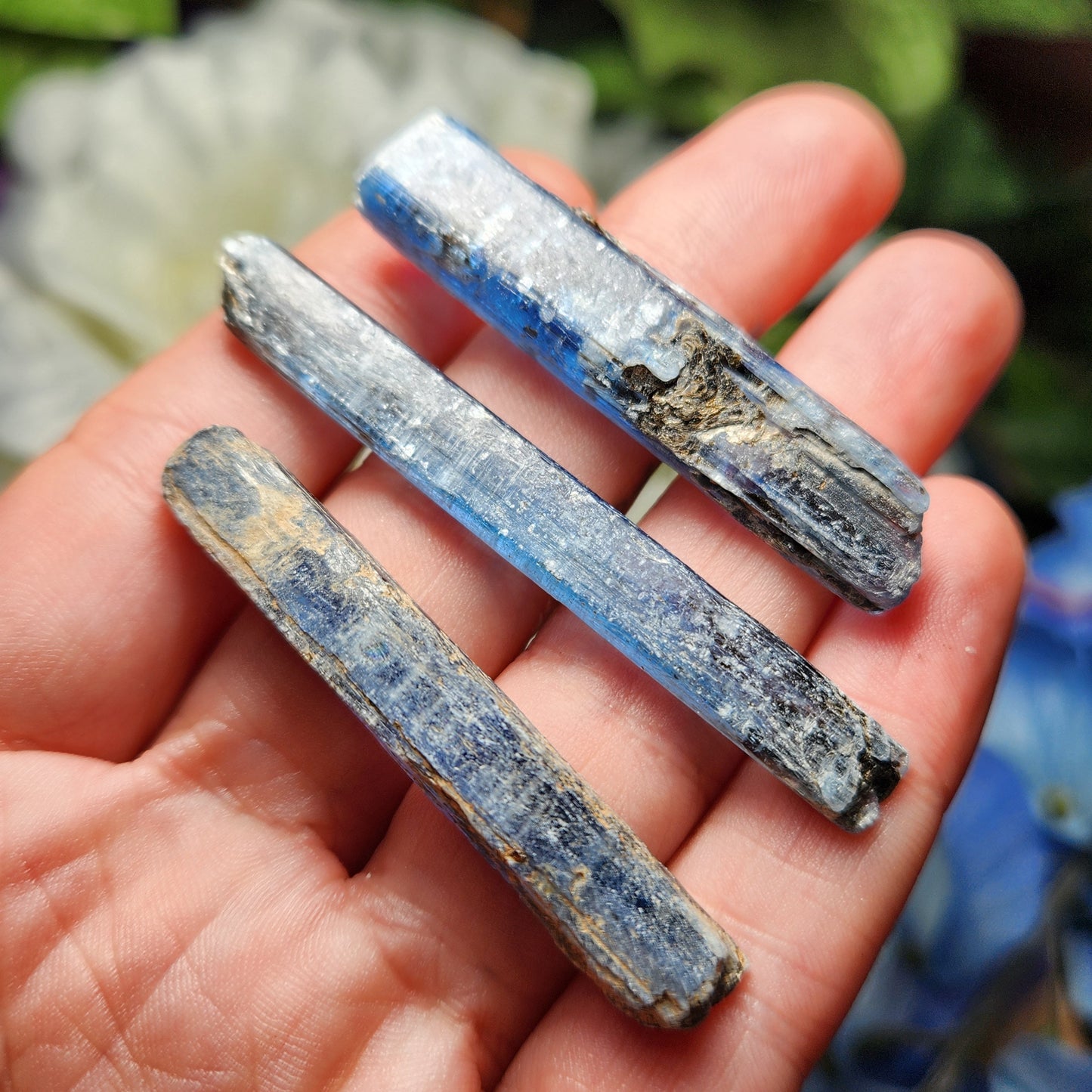 Blue Kyanite with Phlogopite & Black Tourmaline