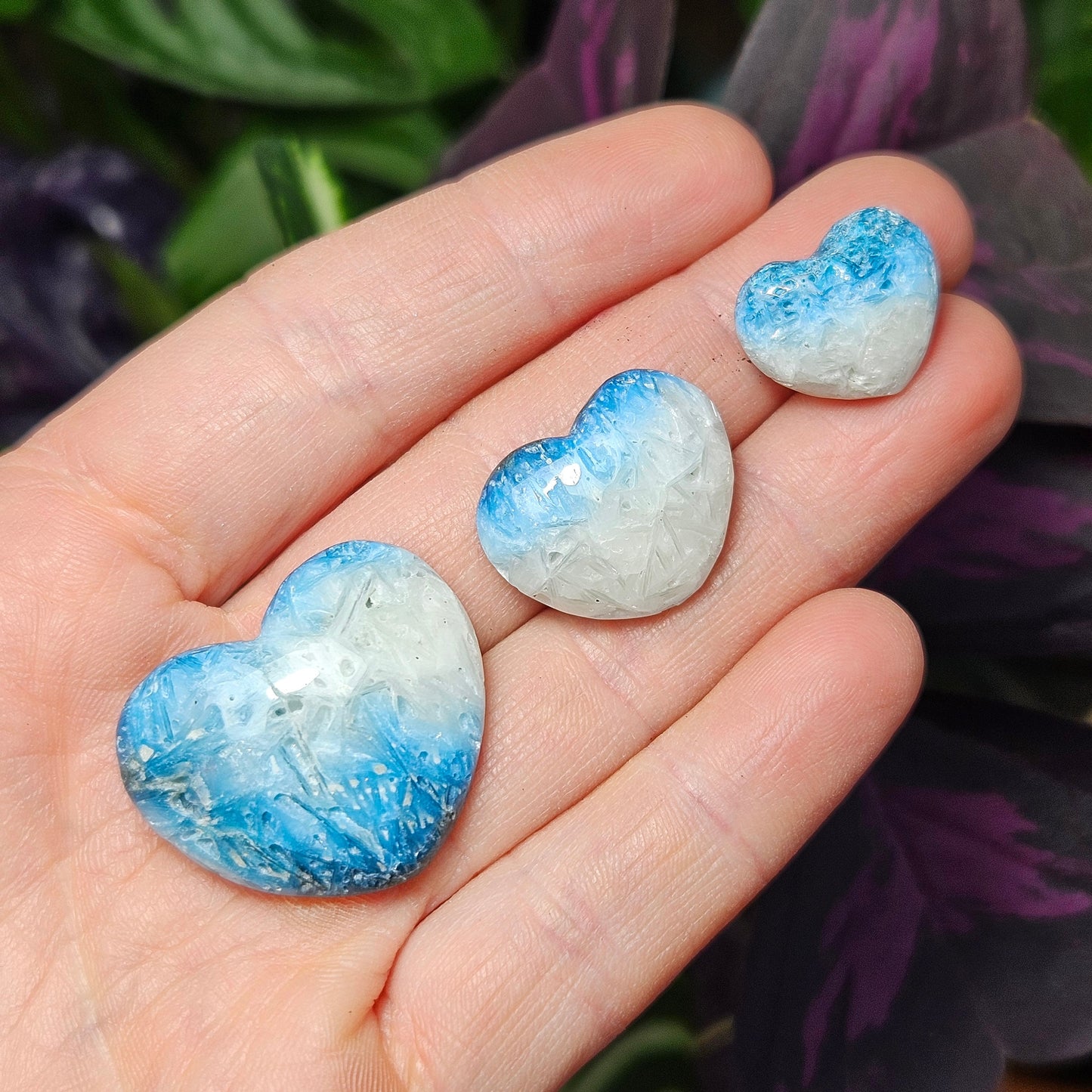 Blue Ice Glacierite Heart