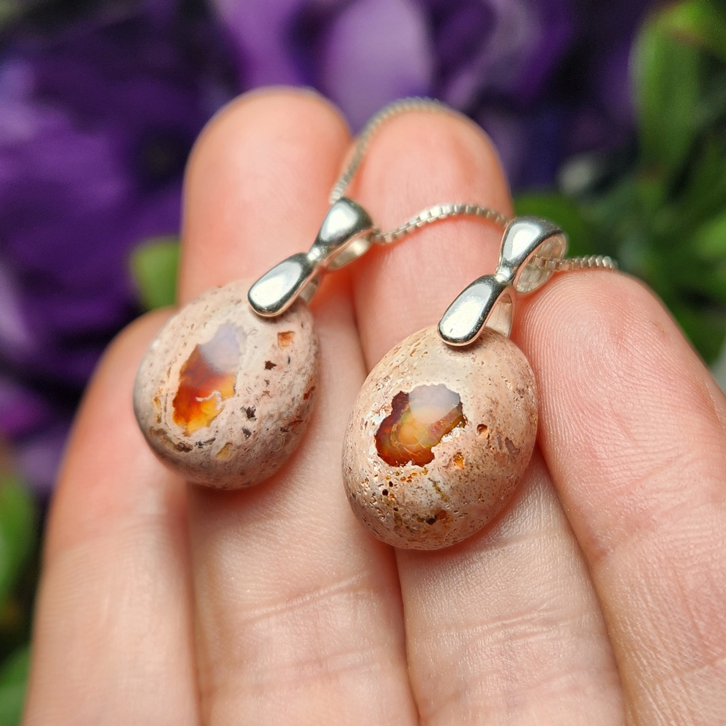 Mexican Fire Opal Pendant