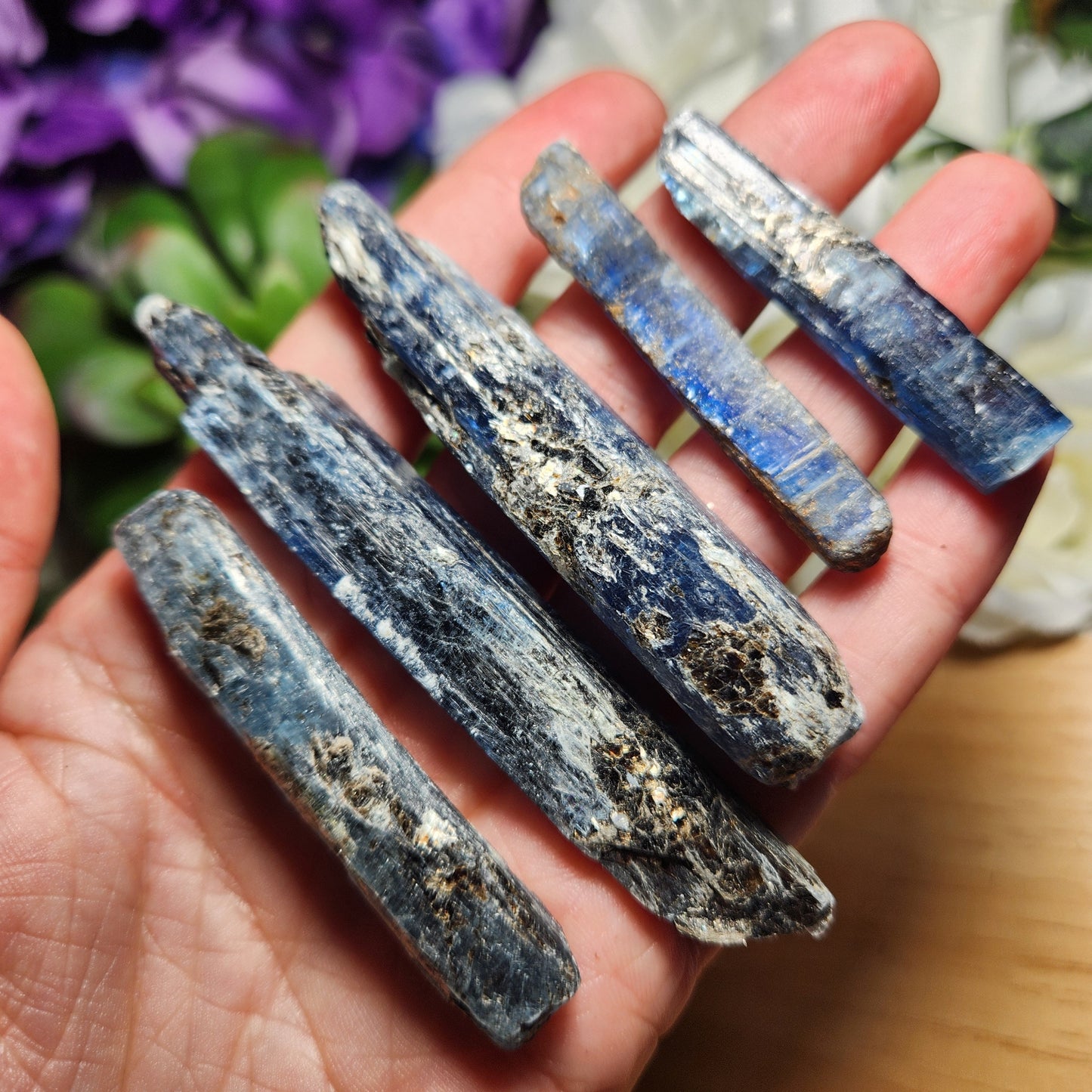 Blue Kyanite with Phlogopite & Black Tourmaline