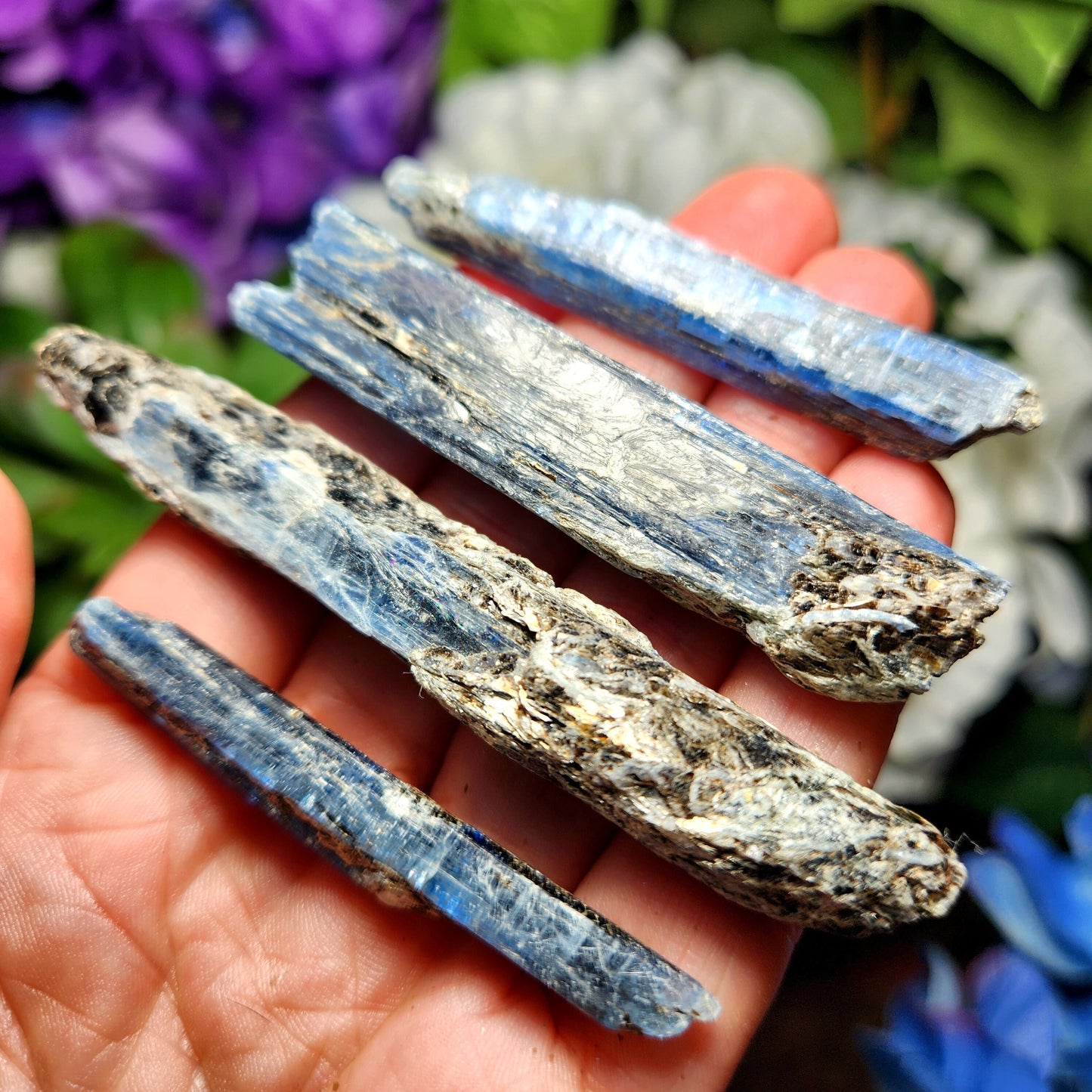 Blue Kyanite with Phlogopite & Black Tourmaline
