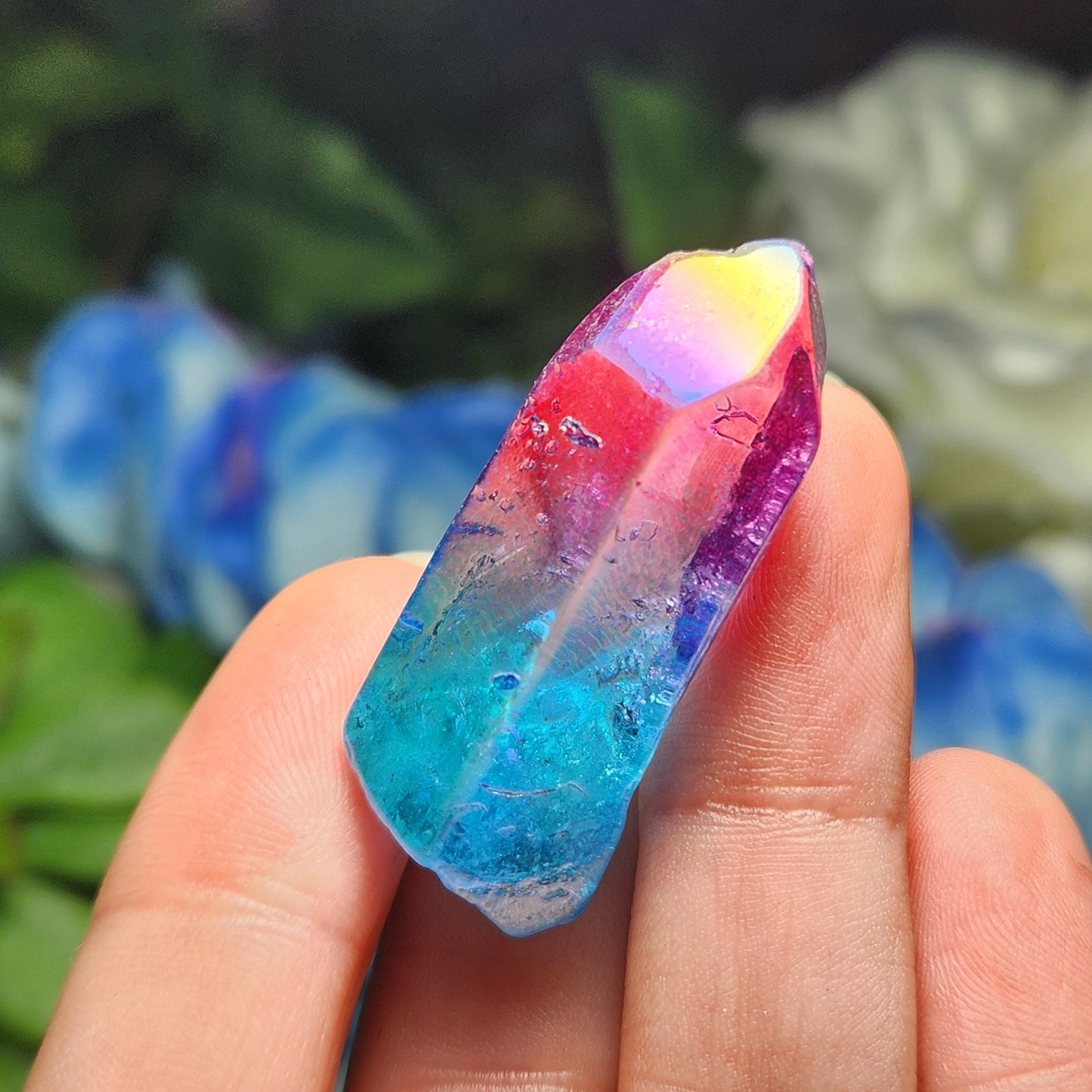 Pink & Blue Aura Quartz