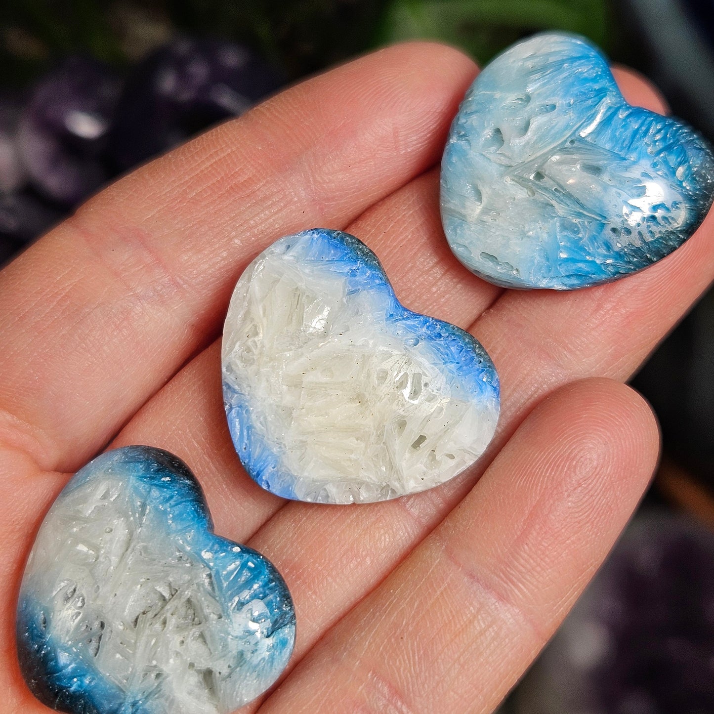 Blue Ice Glacierite Heart