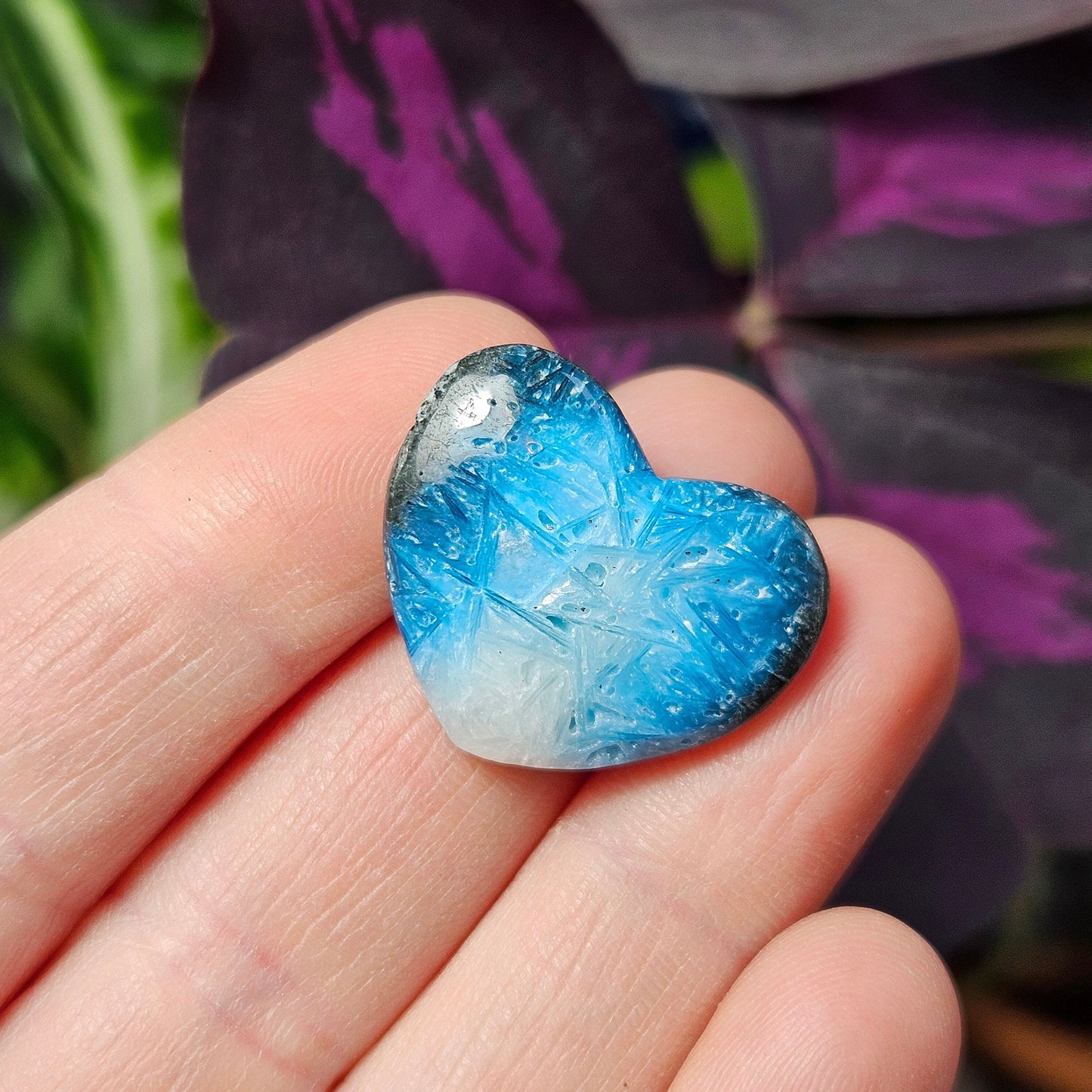 Blue Ice Glacierite Heart