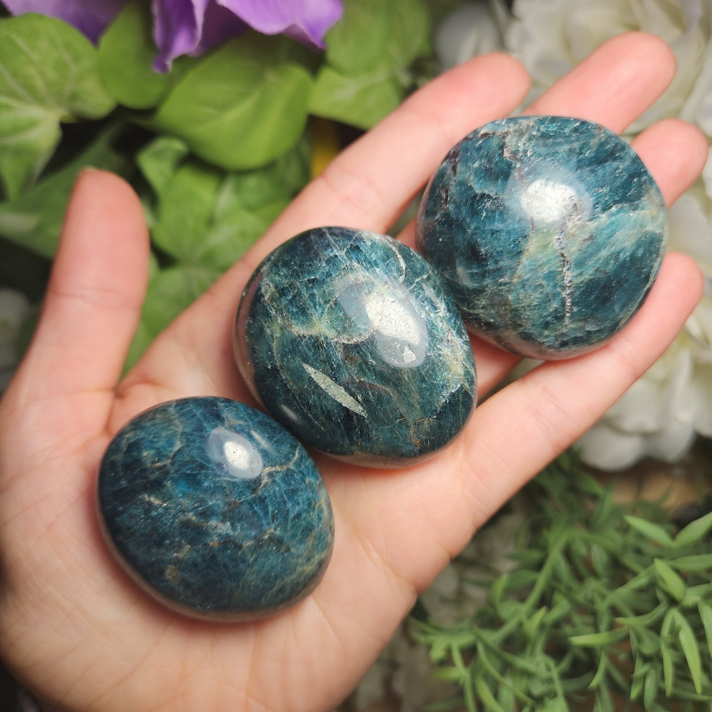 Blue Apatite Palm Stone