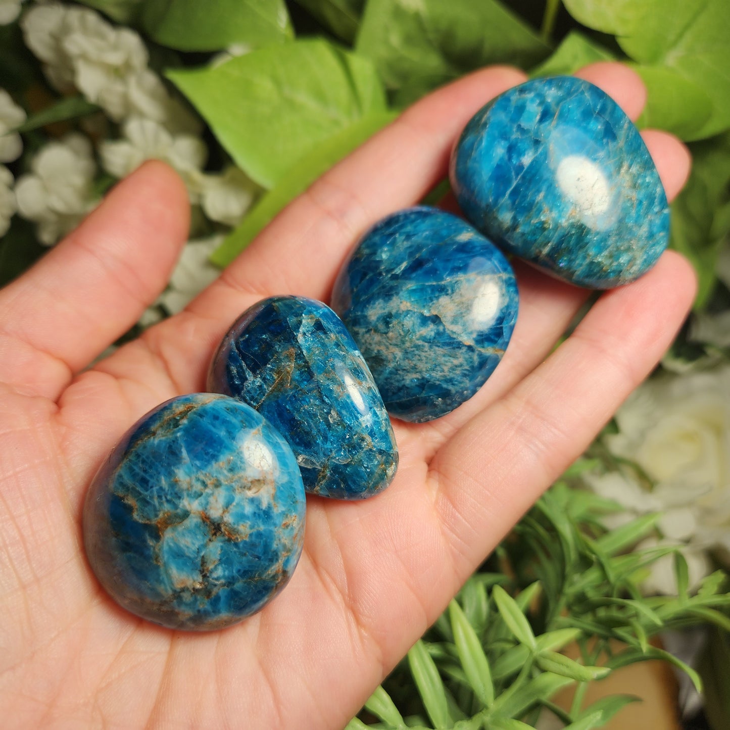 Blue Apatite Palm Stone
