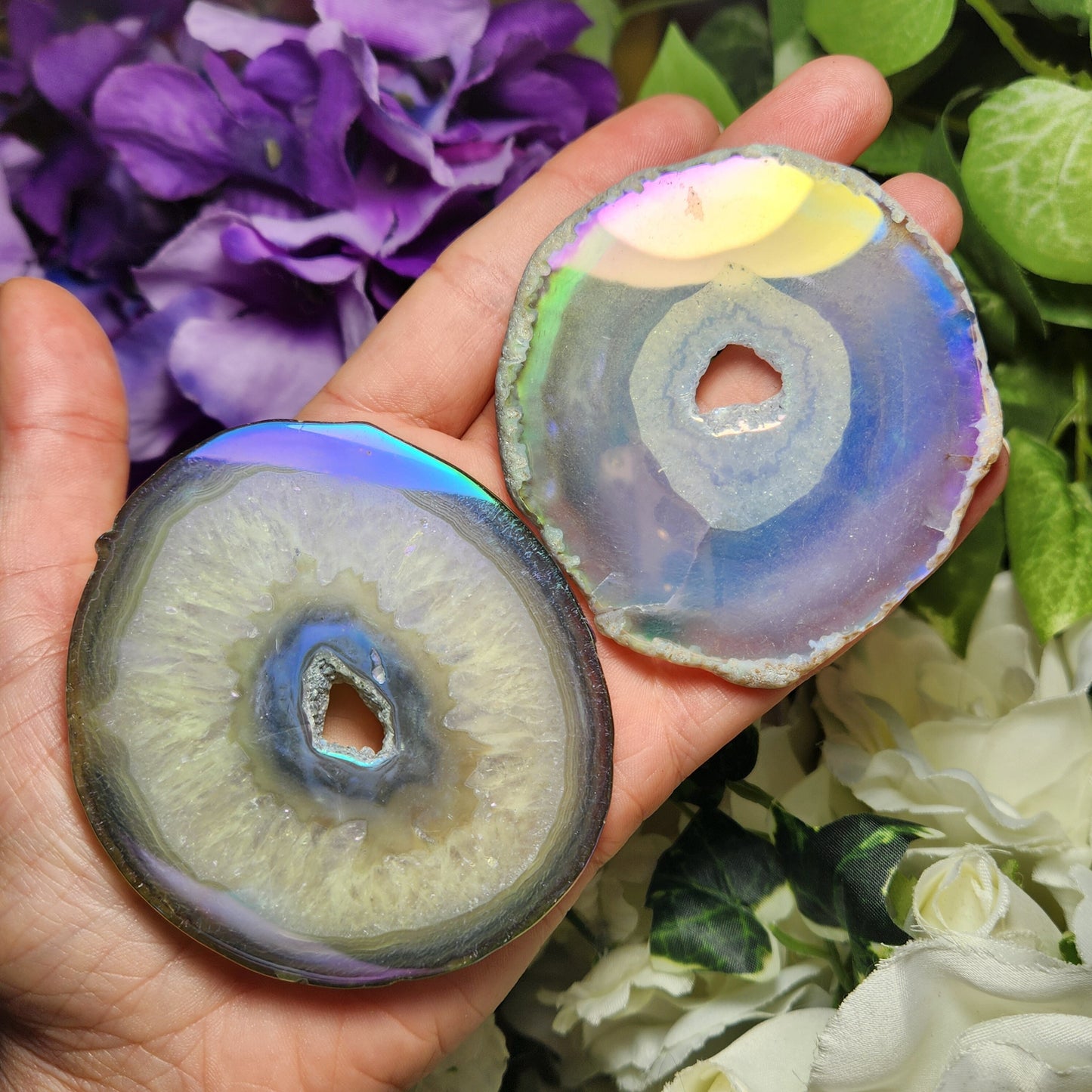 Angel Aura Agate Slice