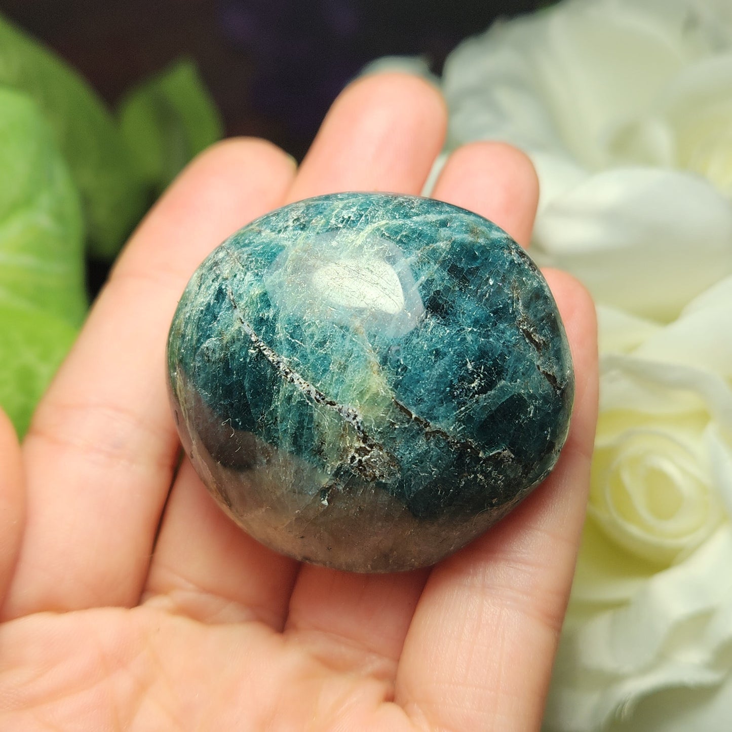 Blue Apatite Palm Stone