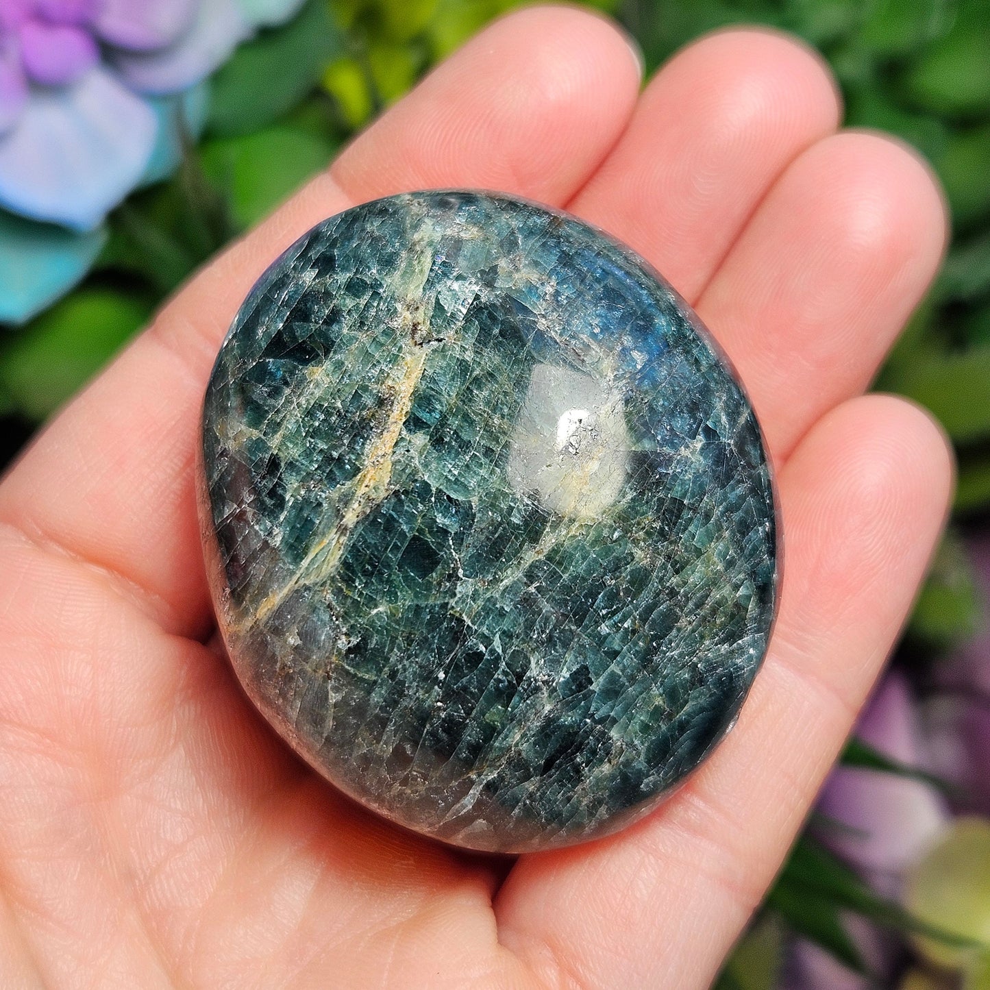 Blue Apatite Palm Stone