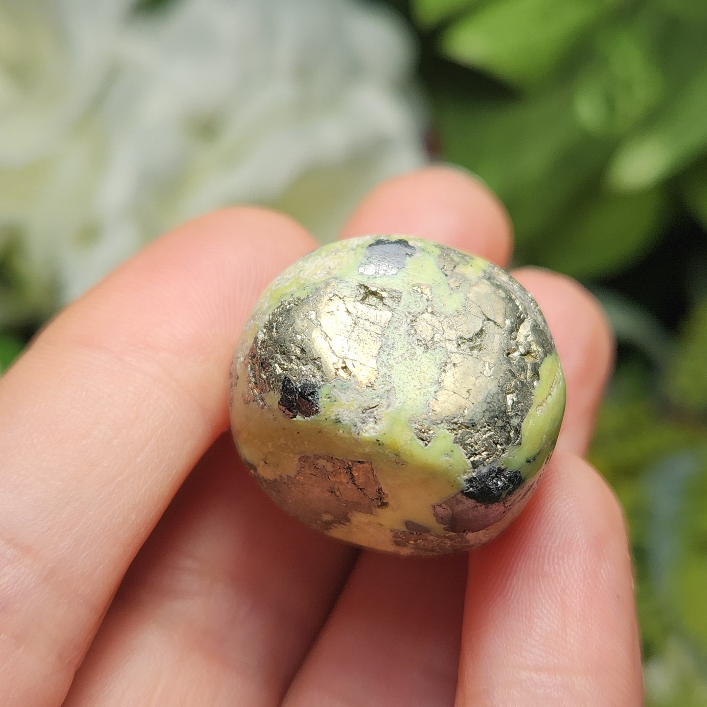 Serpentine with Pyrite