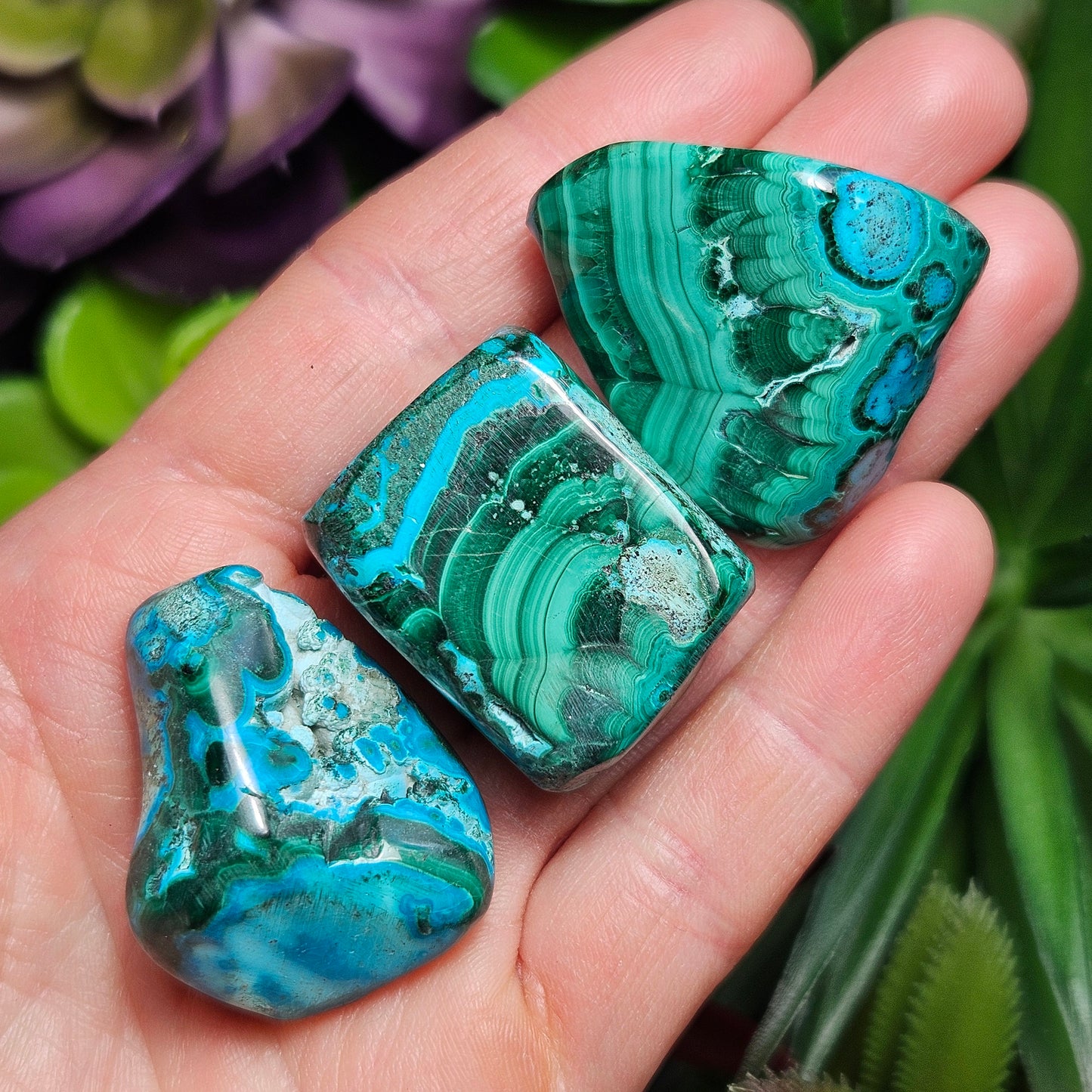 Malachite Chrysocolla Tumbled