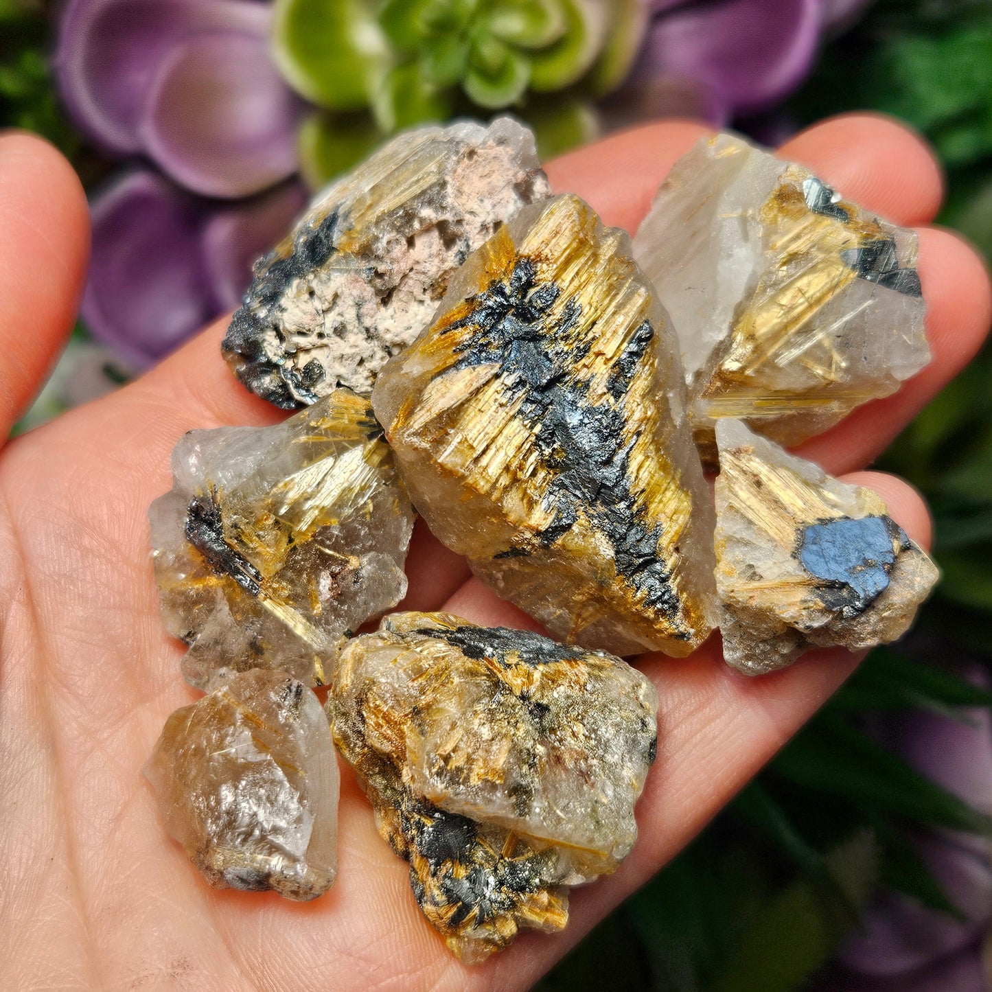 Hematite Rutile in Quartz