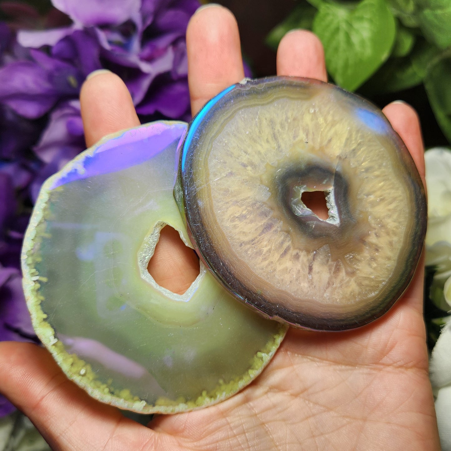 Angel Aura Agate Slice