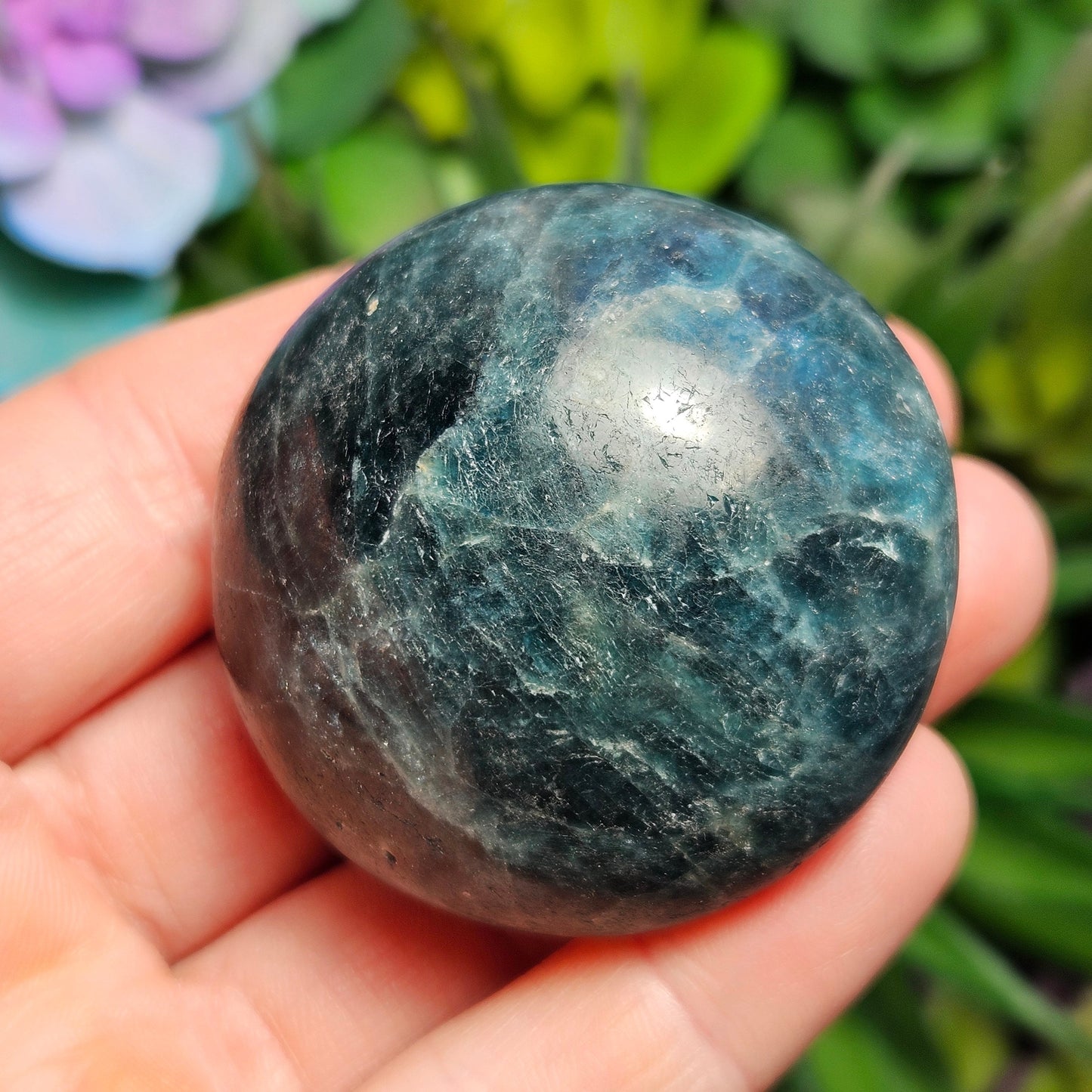 Blue Apatite Palm Stone