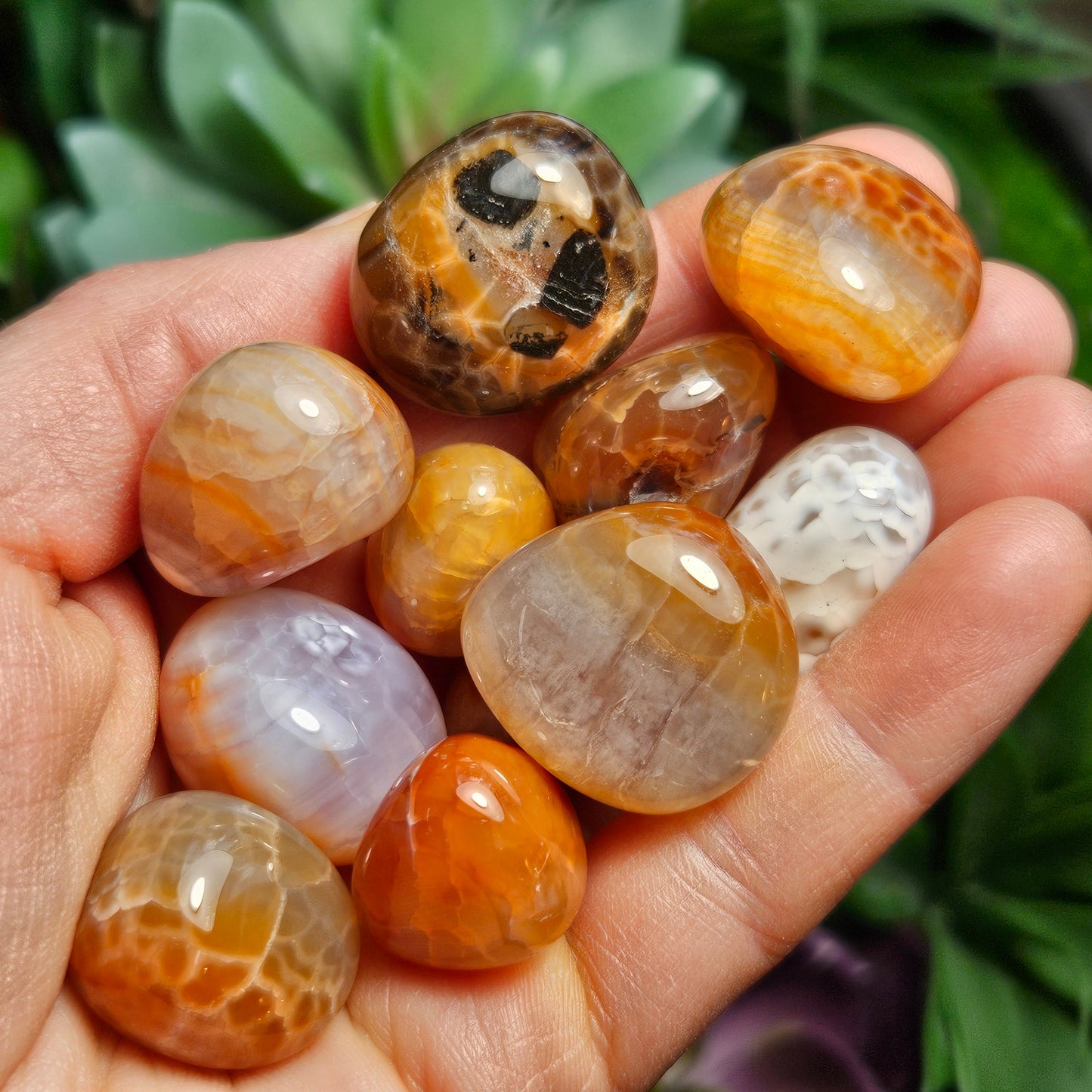 Fire Agate Tumbled Stone