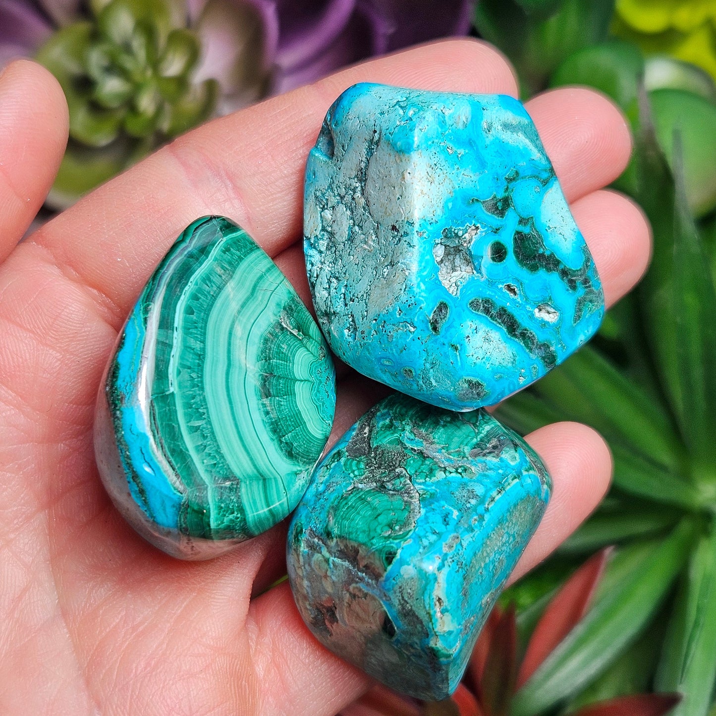 Malachite Chrysocolla Tumbled