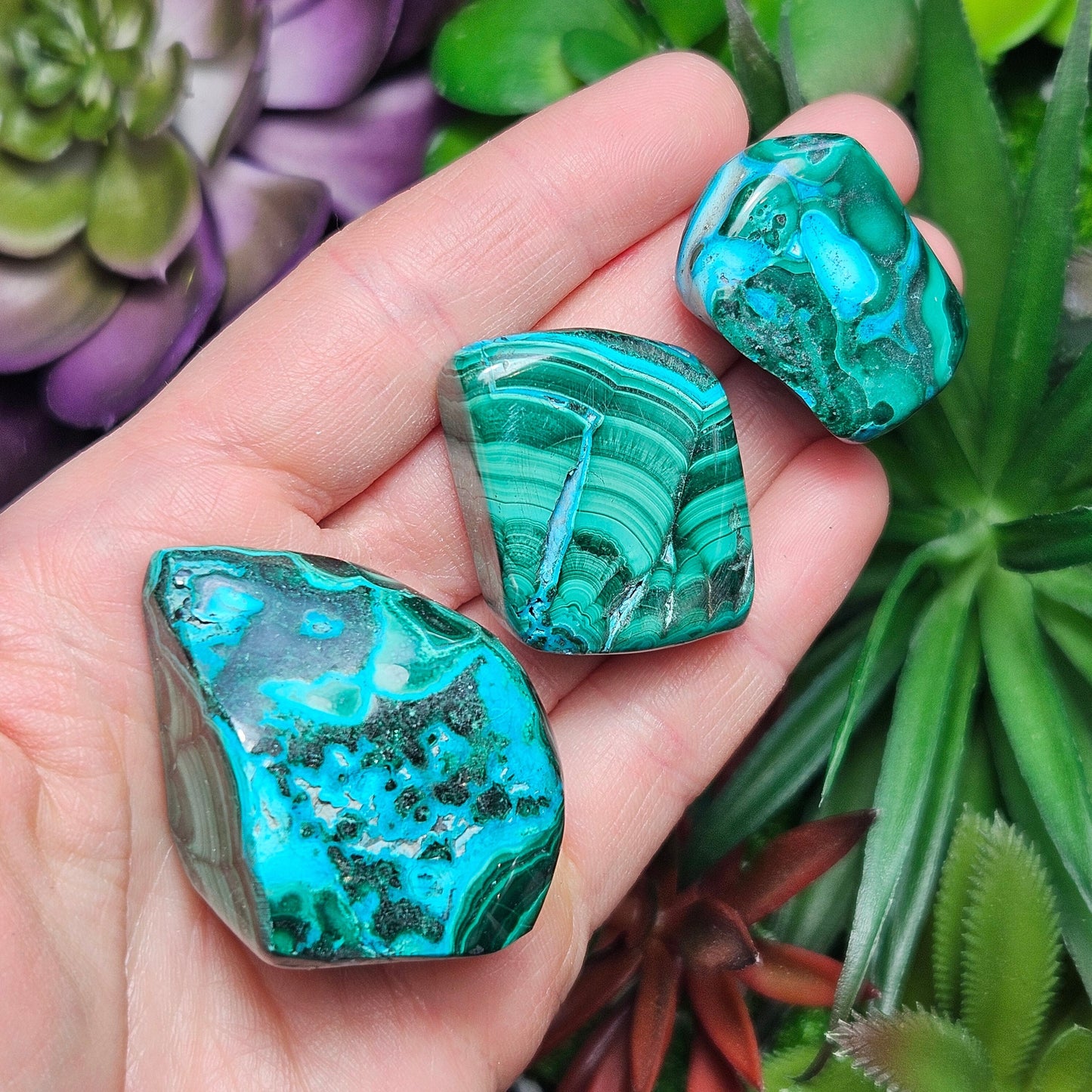 Malachite Chrysocolla Tumbled
